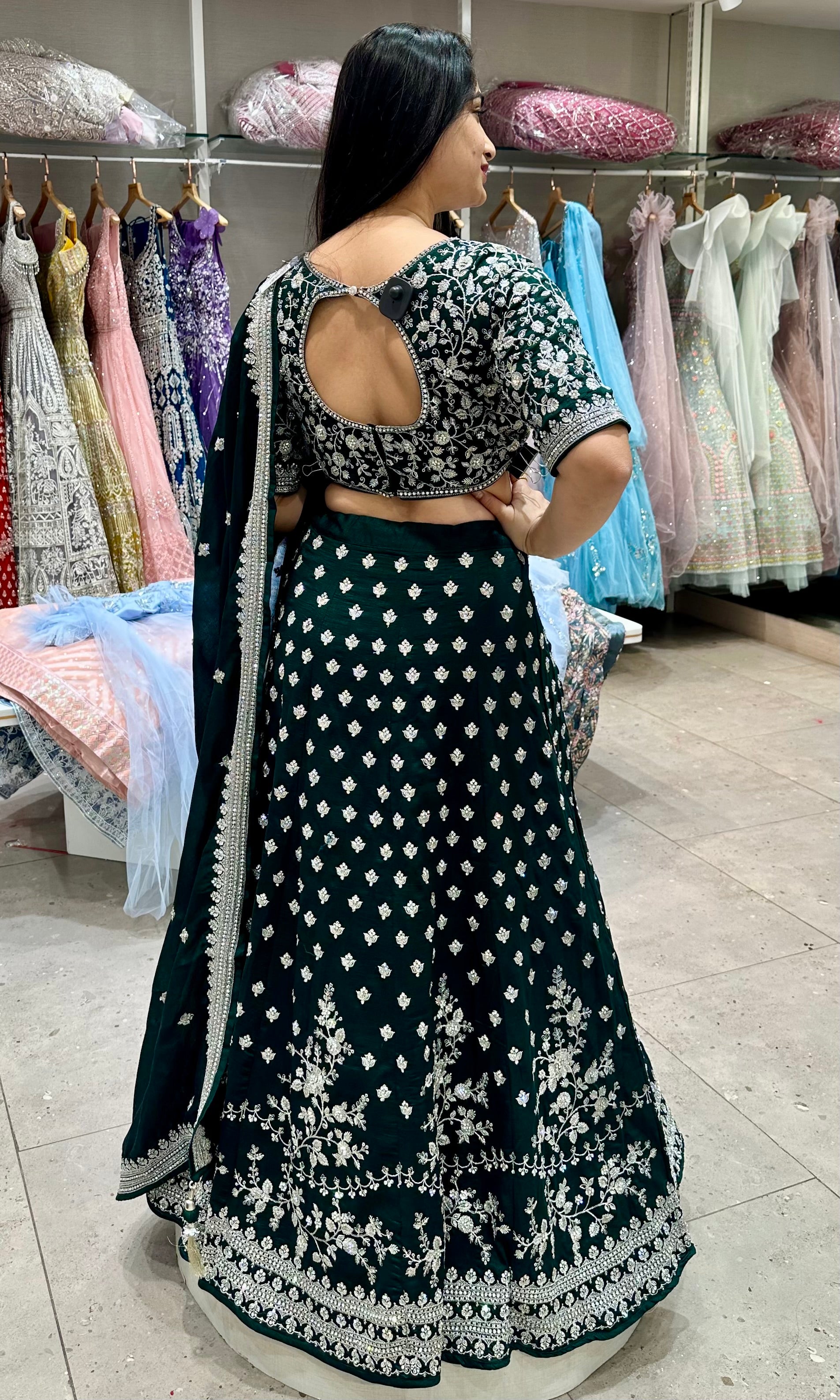 Green lehenga