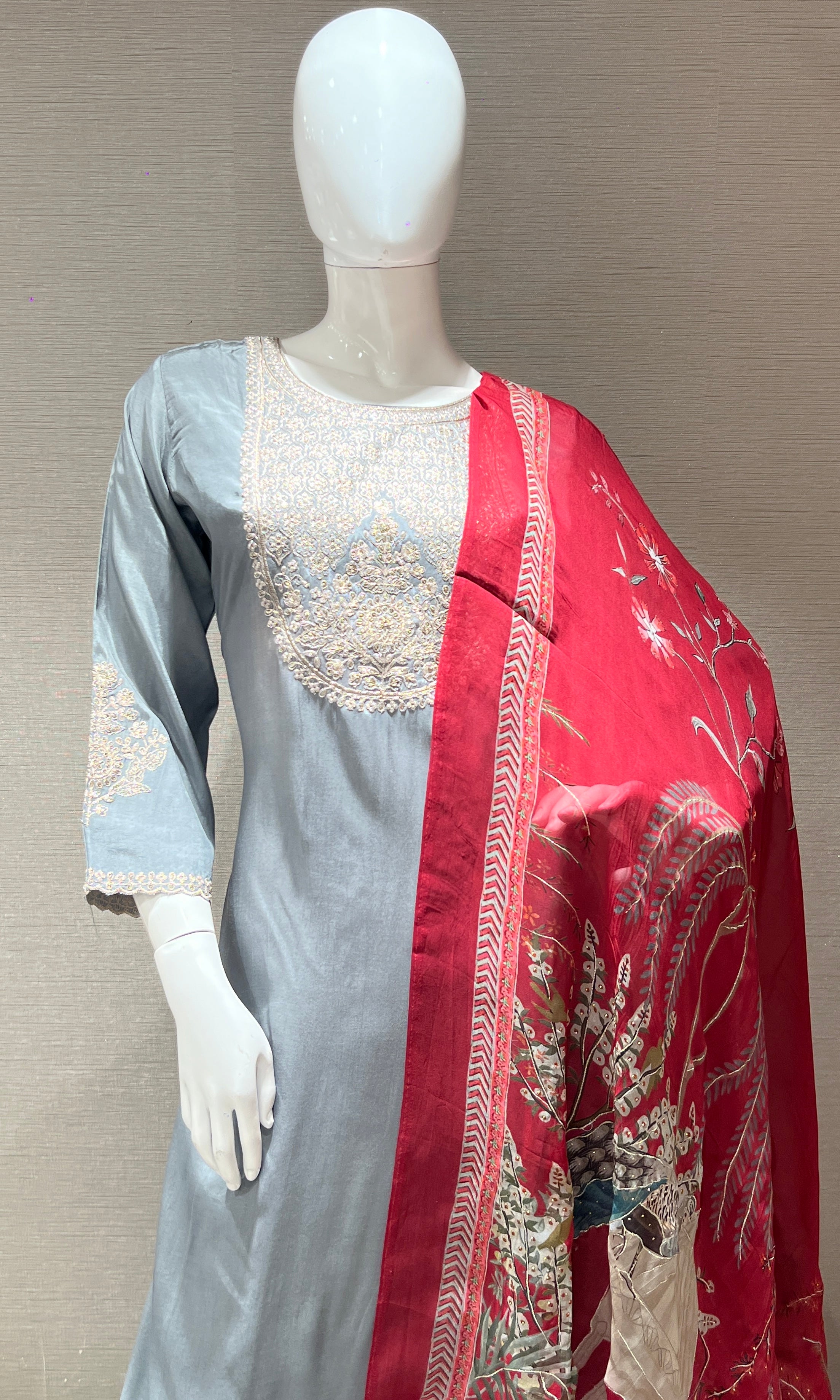 Grey kurta set