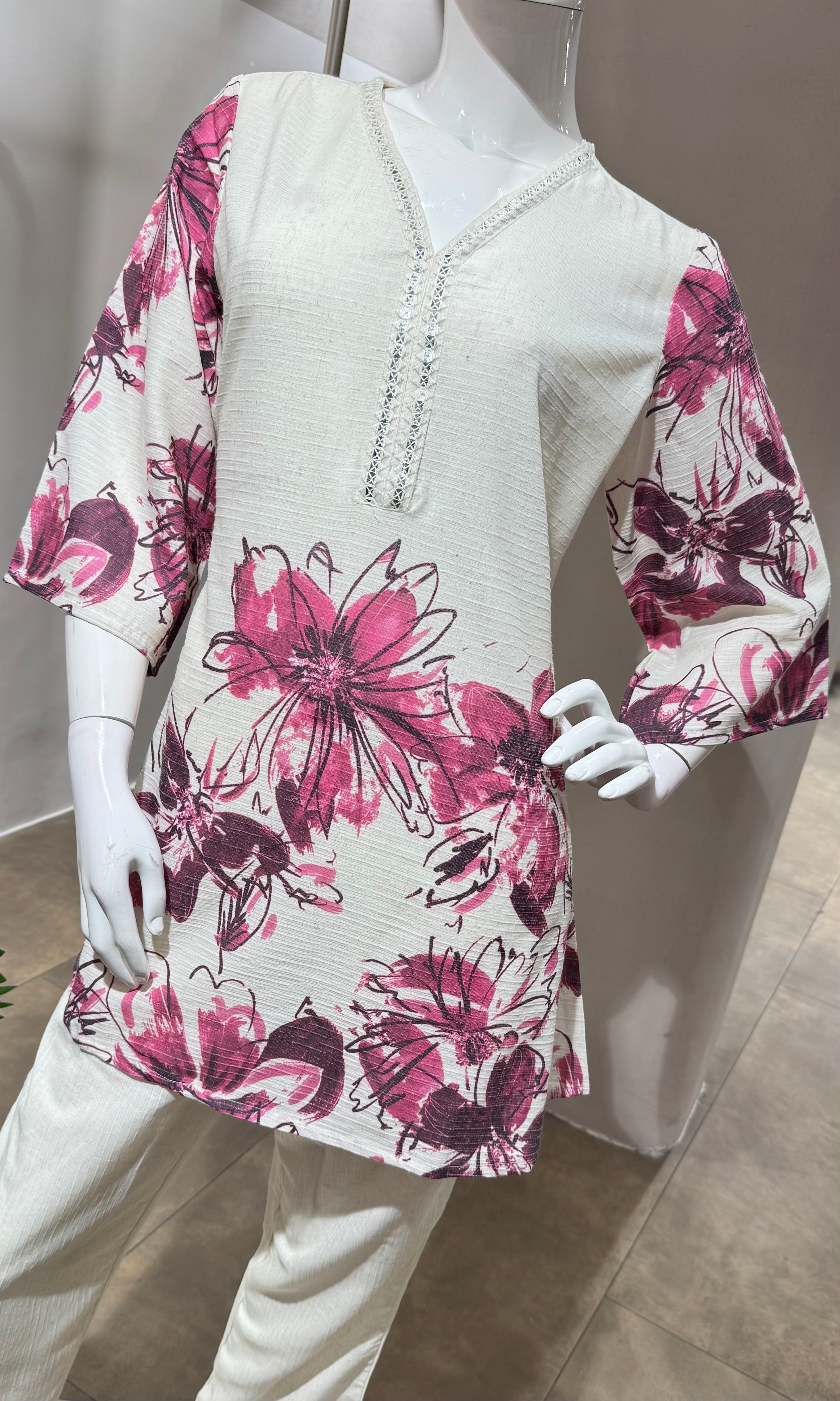 PINK FLORAL CORD SET