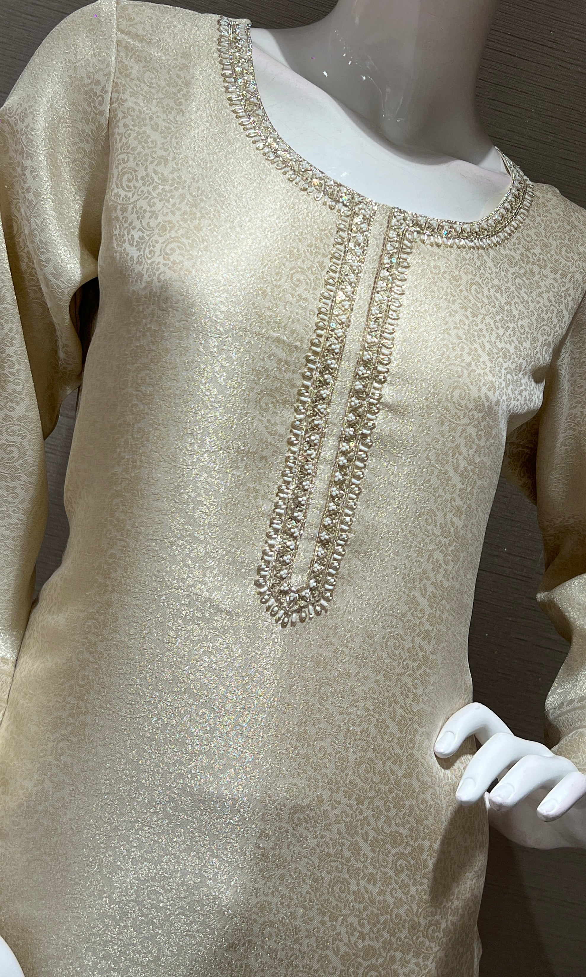 Half white EMBROIDERED kurta set