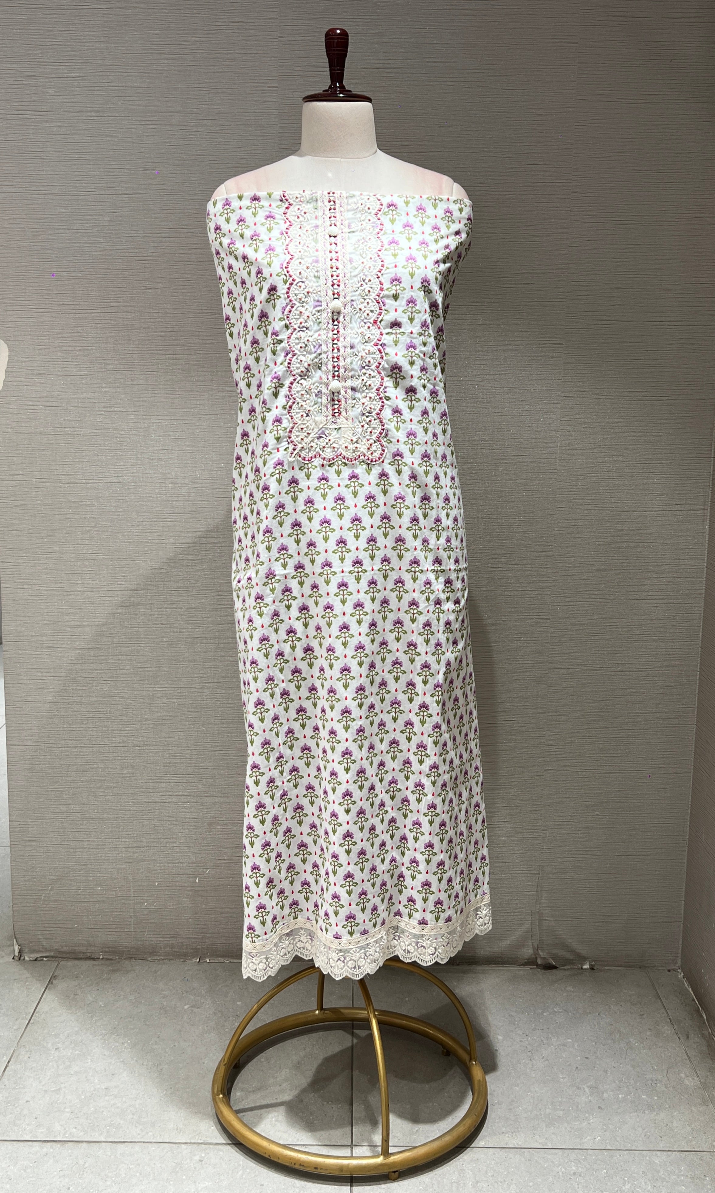 White dress material