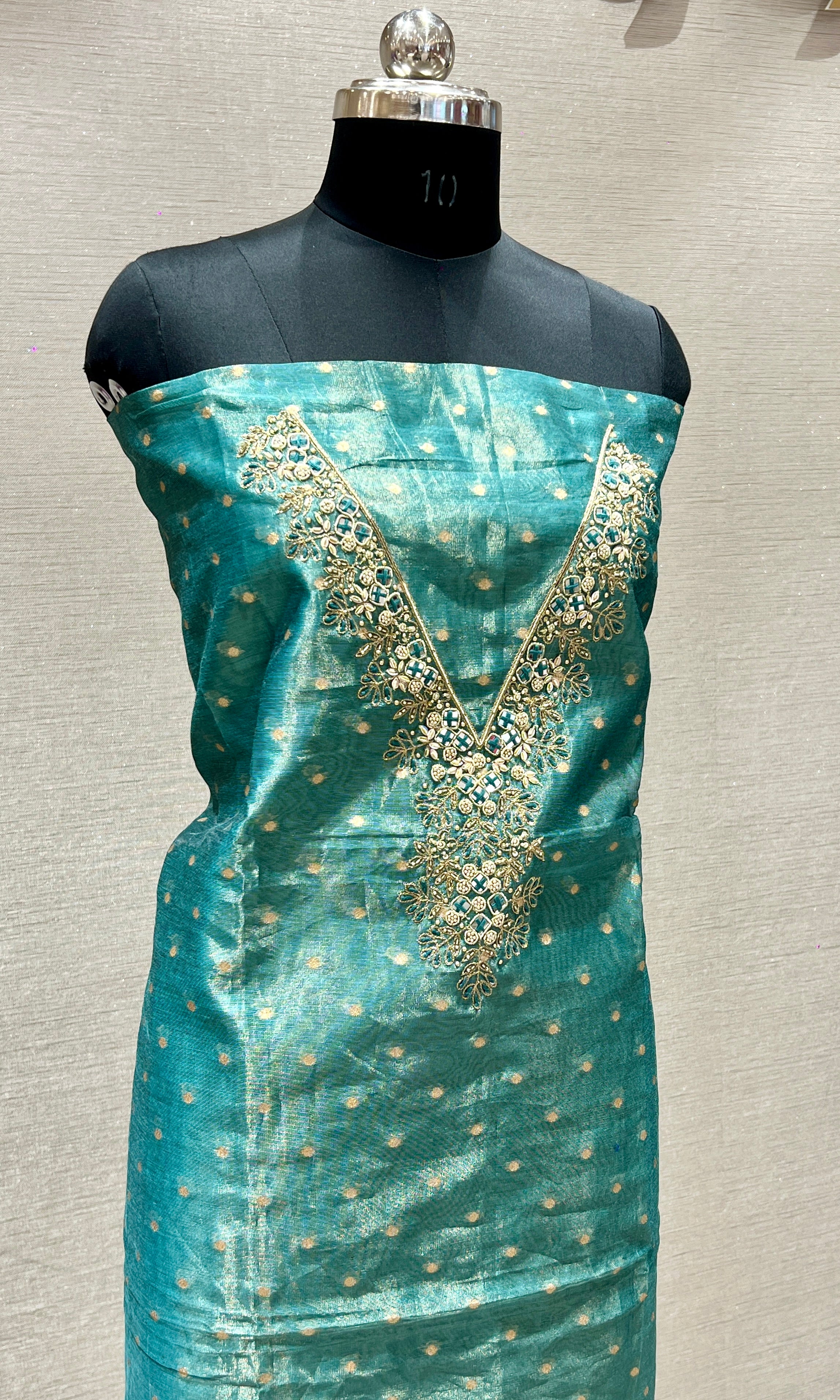 aquatic blue dress material