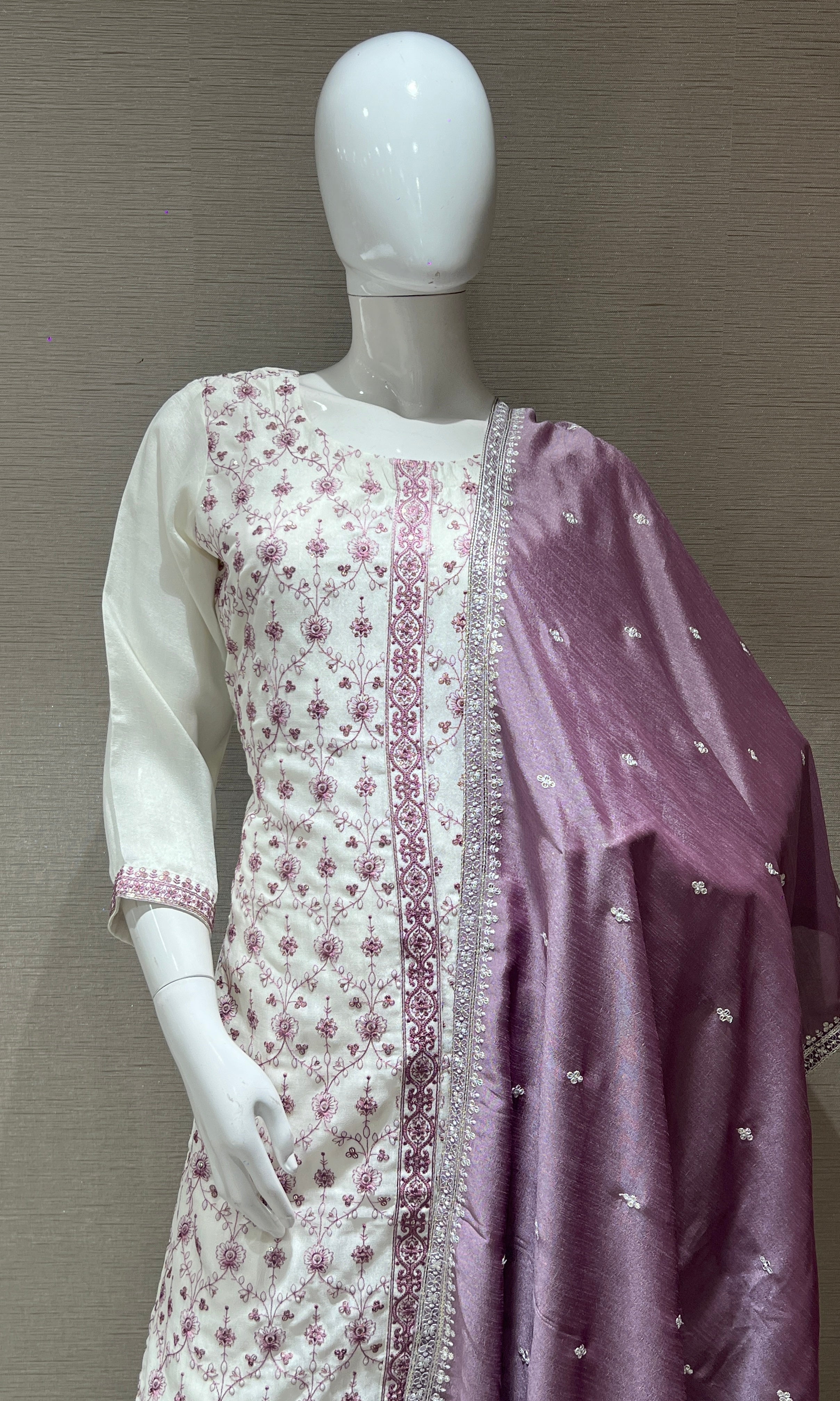 Purple kurta set