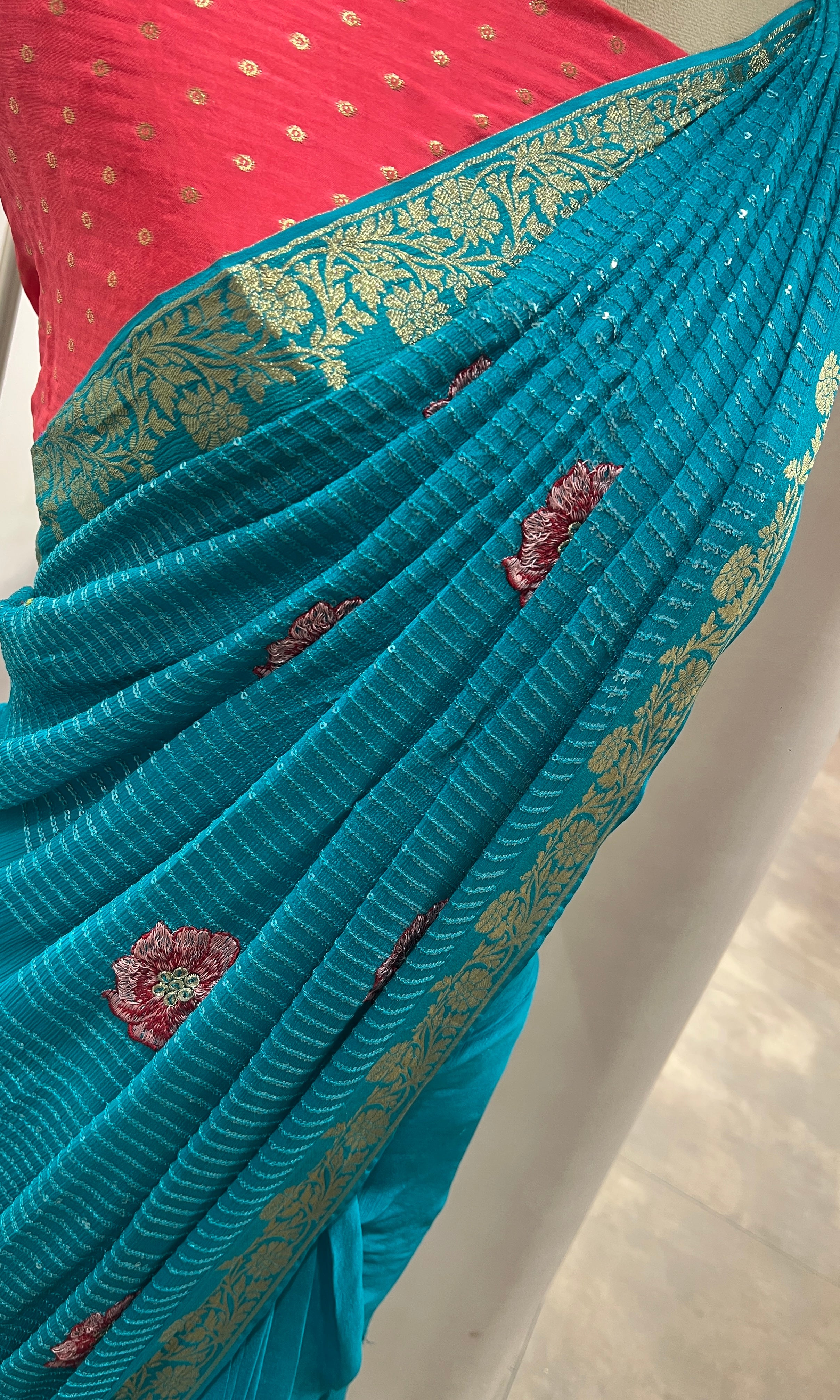 Rama FLORAL FANCY SAREE