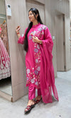Pink FLORAL kurta set