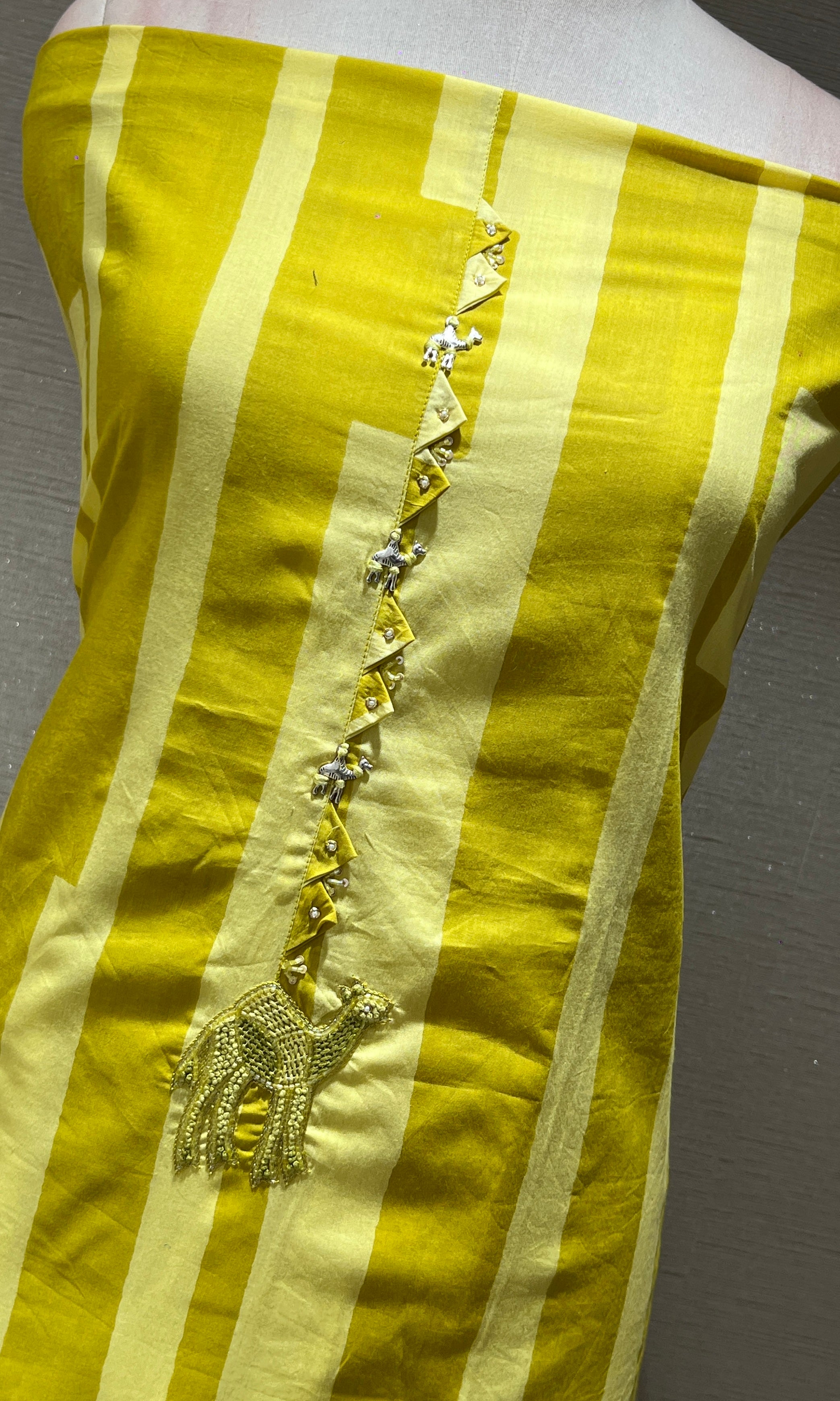 Light green dress material