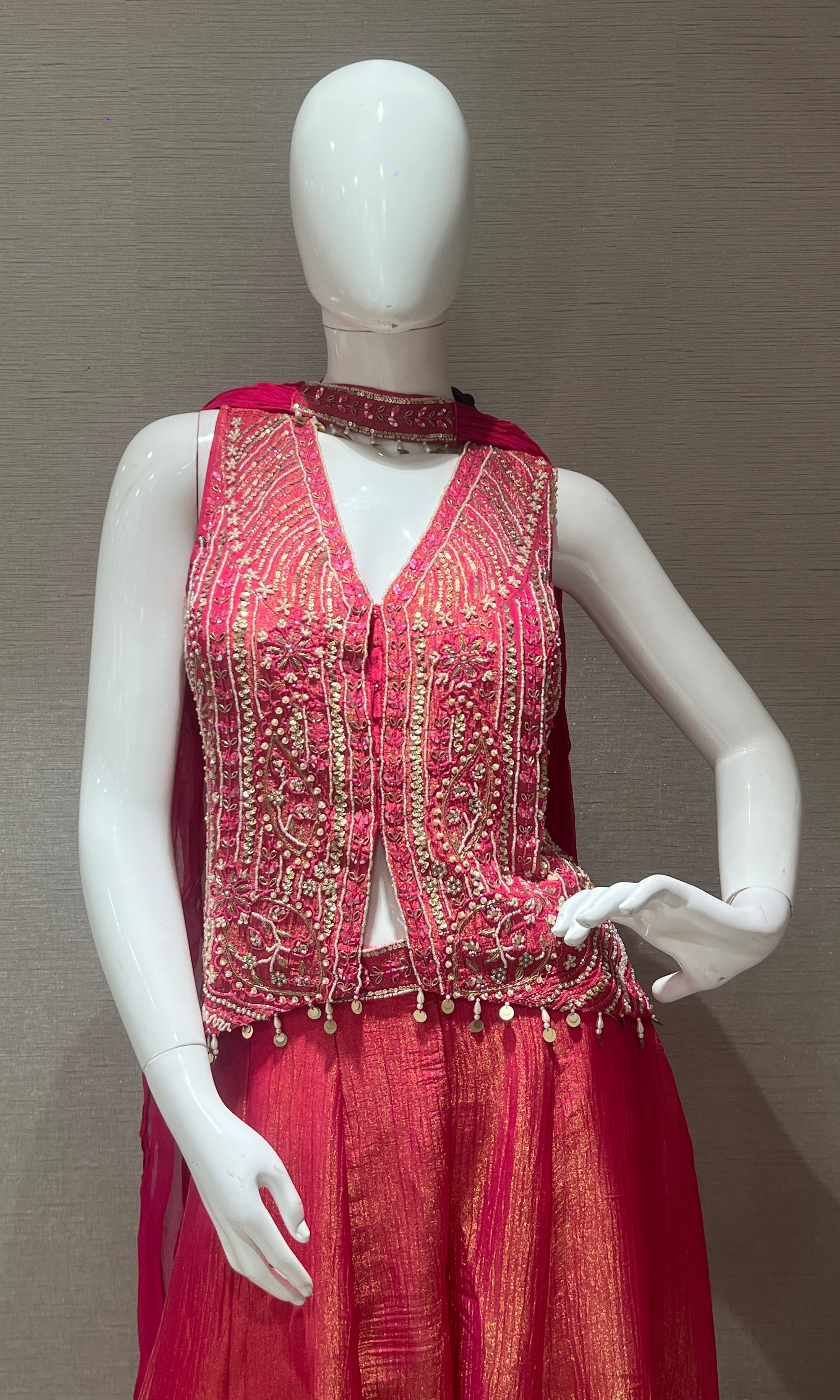 Pink palazzo set