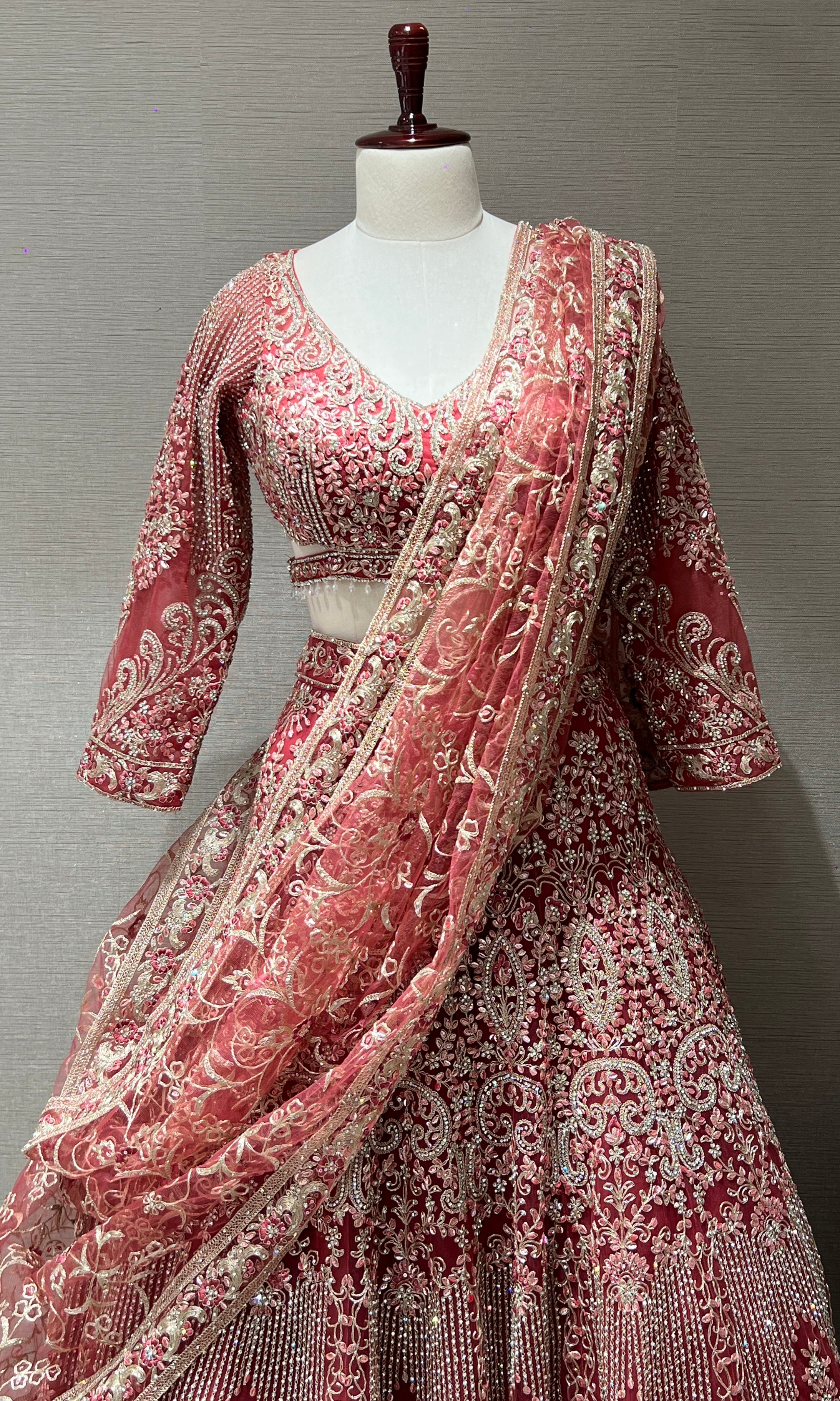 Rust Lehenga