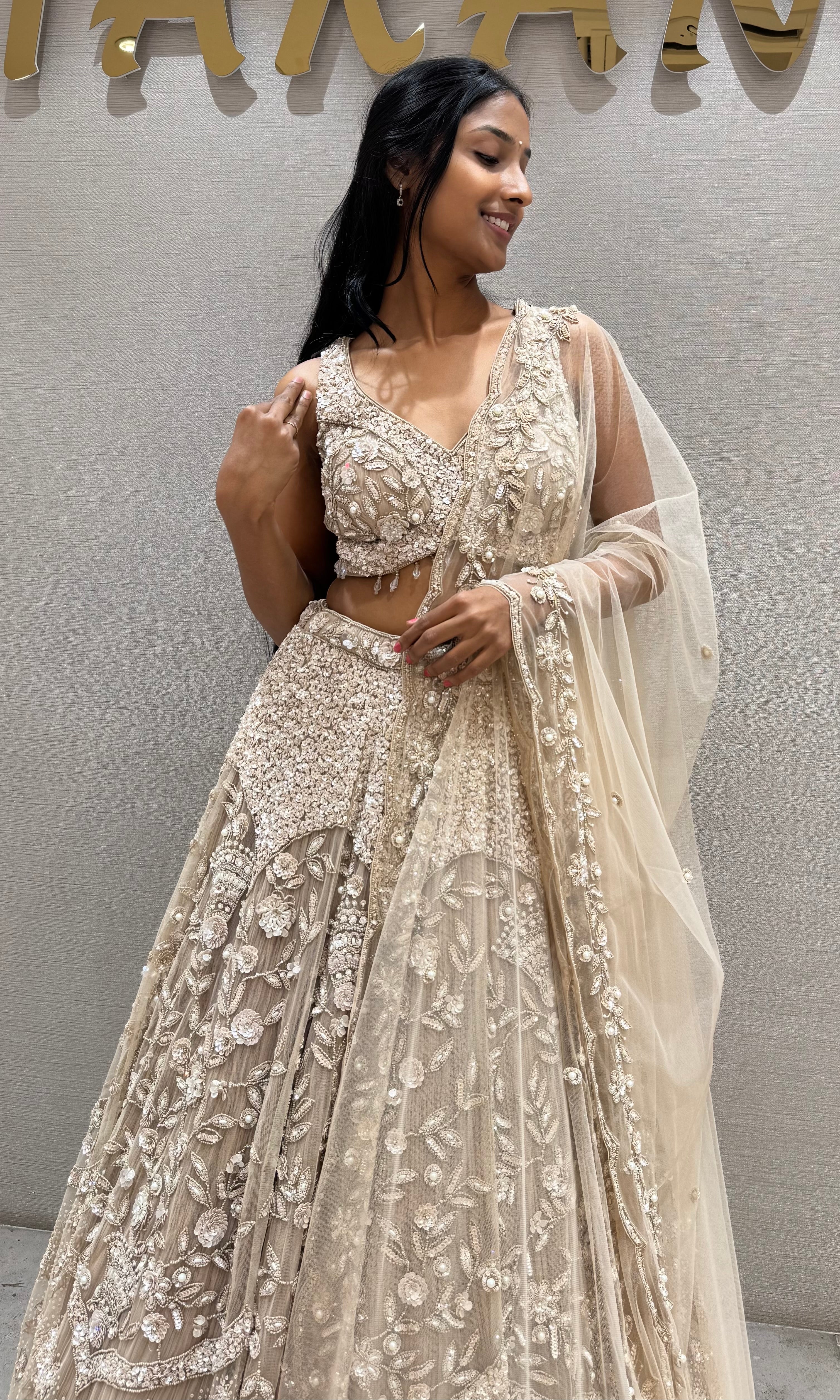MOWE Silver Bridal Lehenga