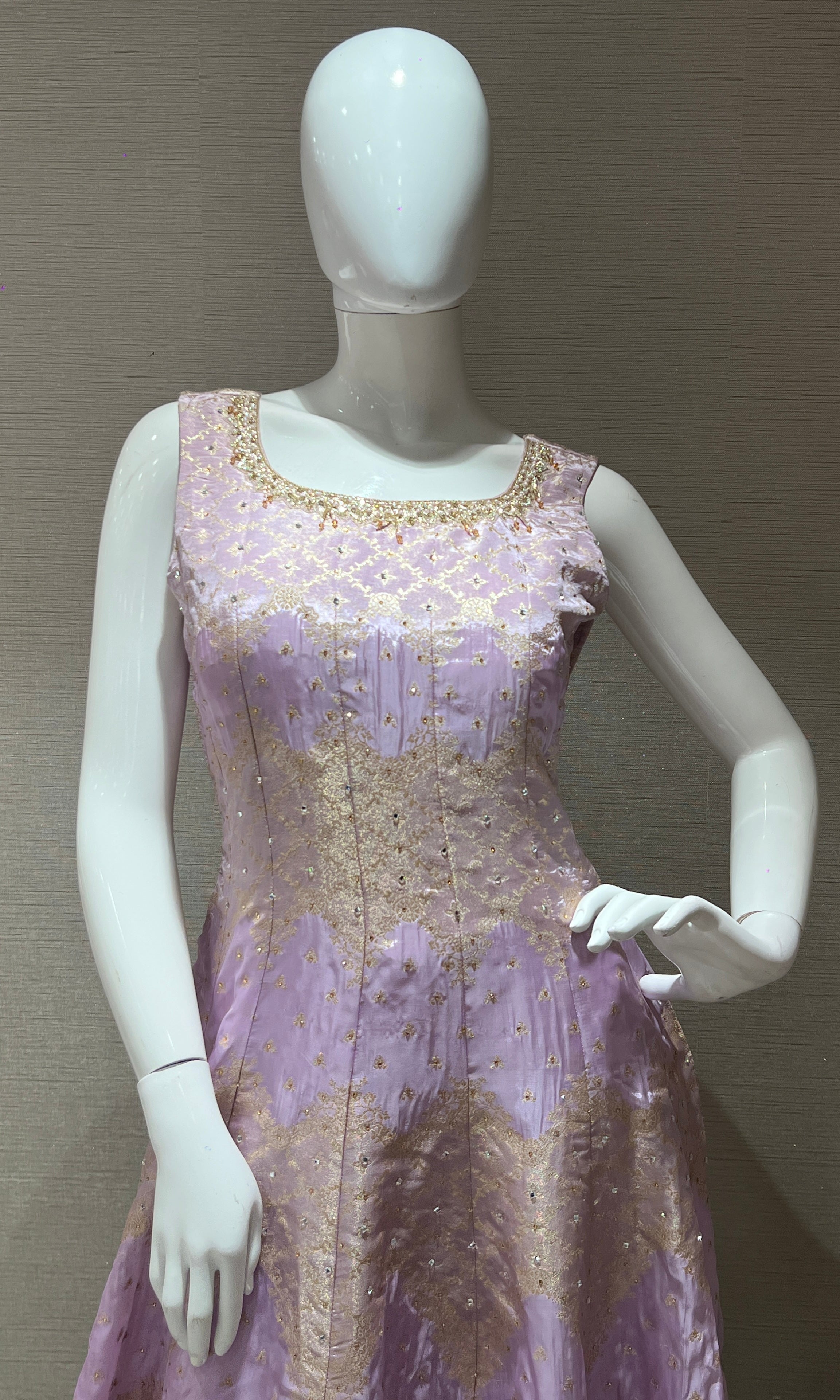 Lilac Anarkali kurta set palazzo pants
