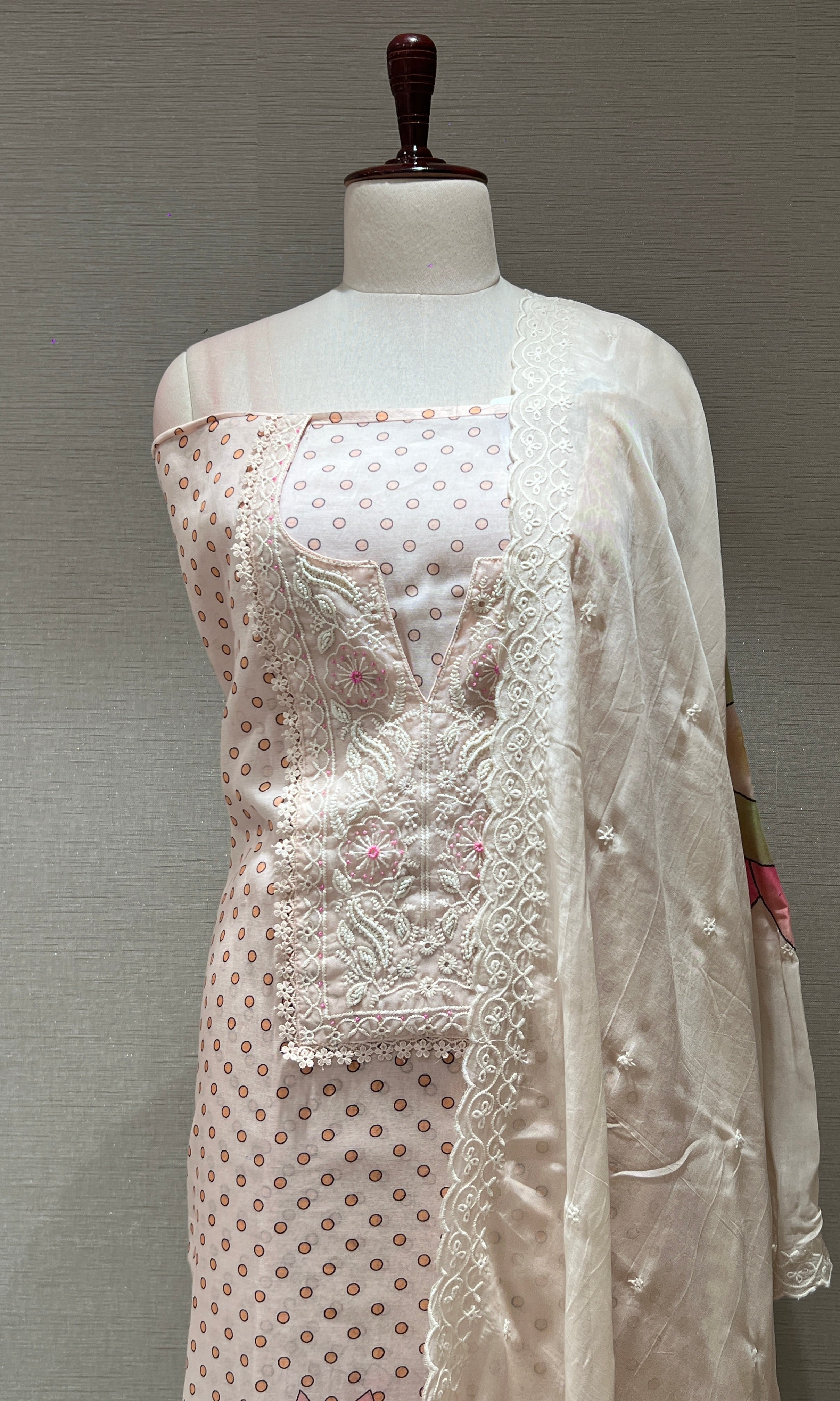 LIGHT PINK DRESS MATERIAL