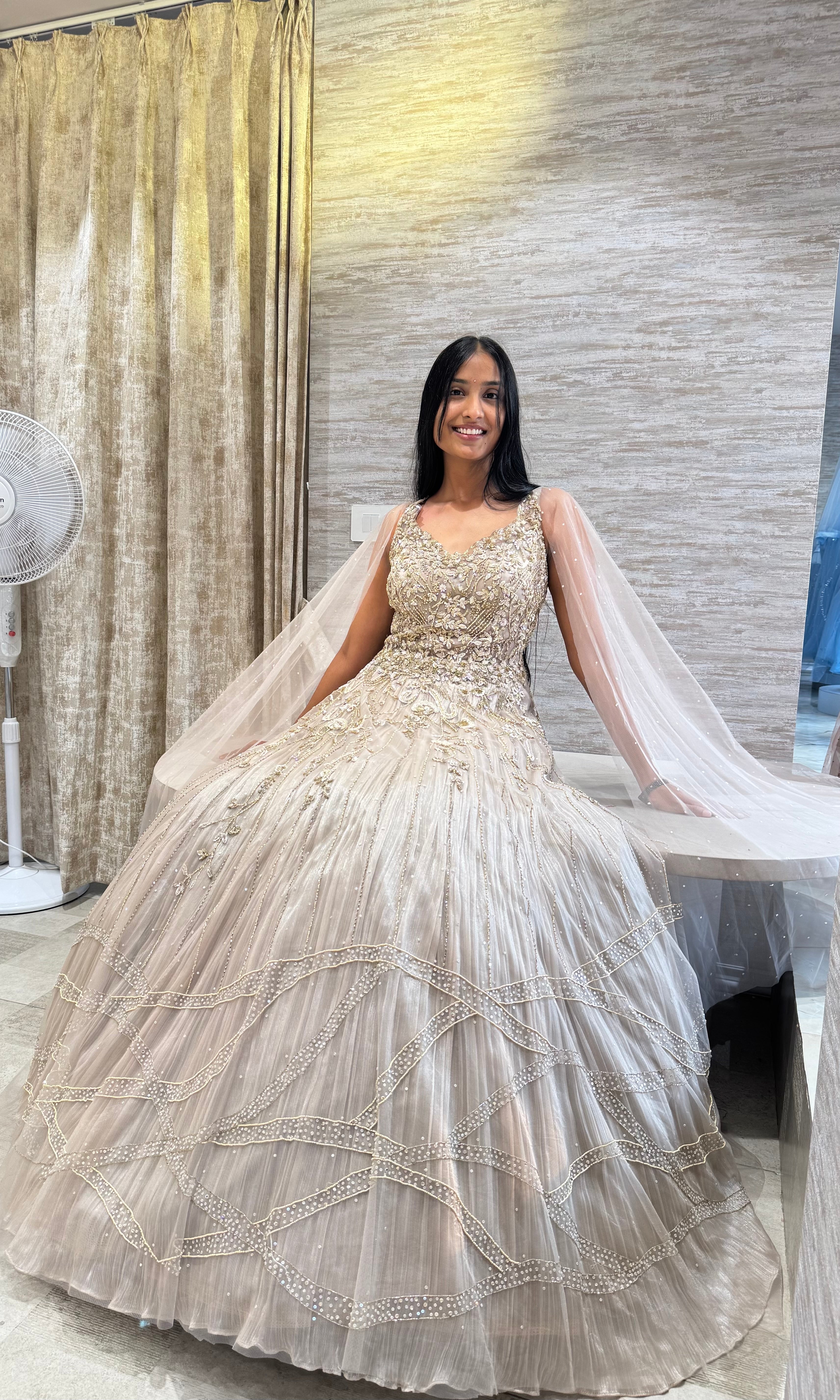 Moee GOLD EMBROIDERED GOWN