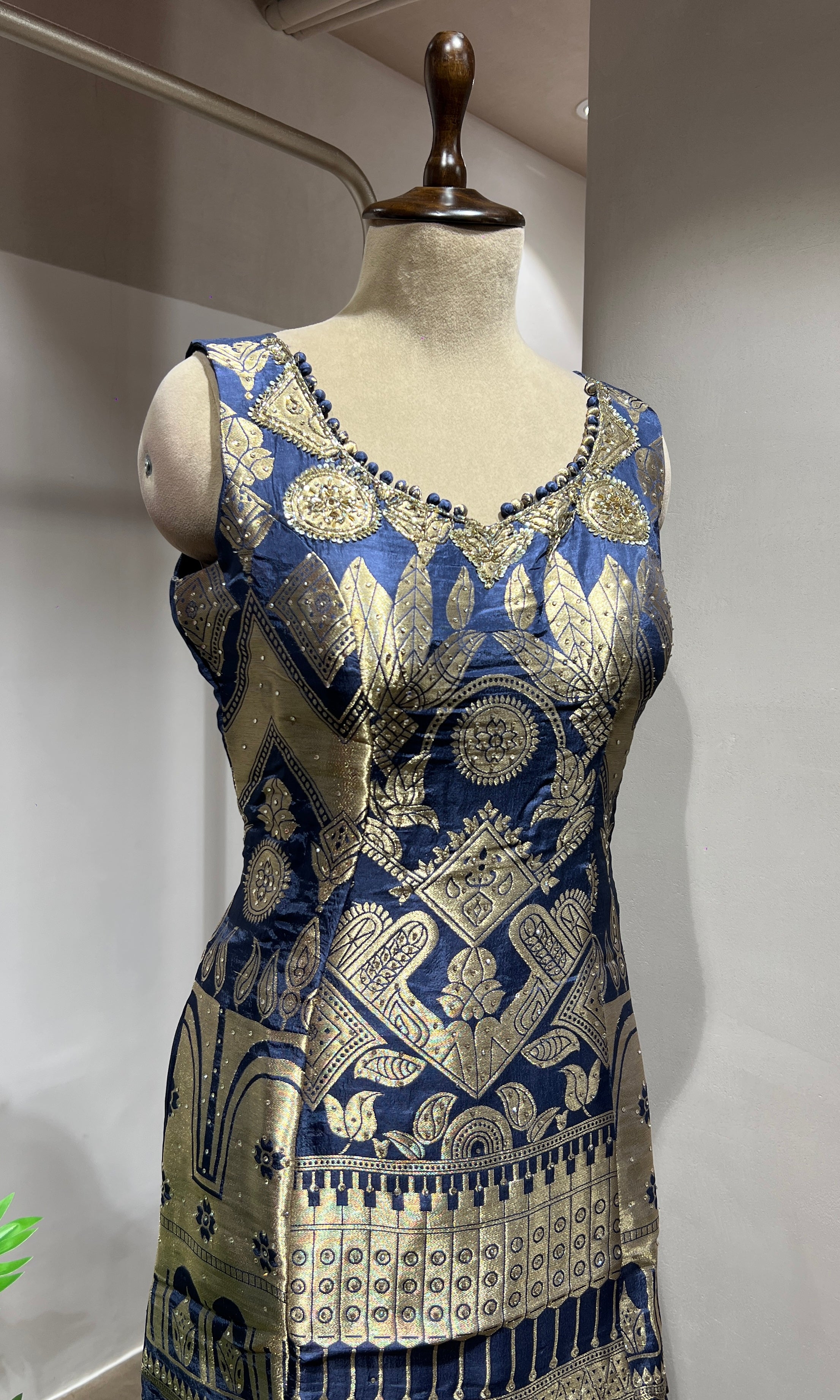 TEAL Blue Georgette Sharara Set & Dupatta