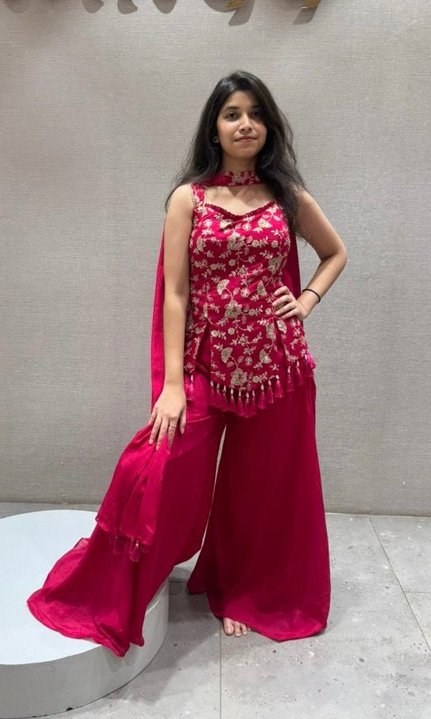 Fuschia Fiesta Palazzo Set