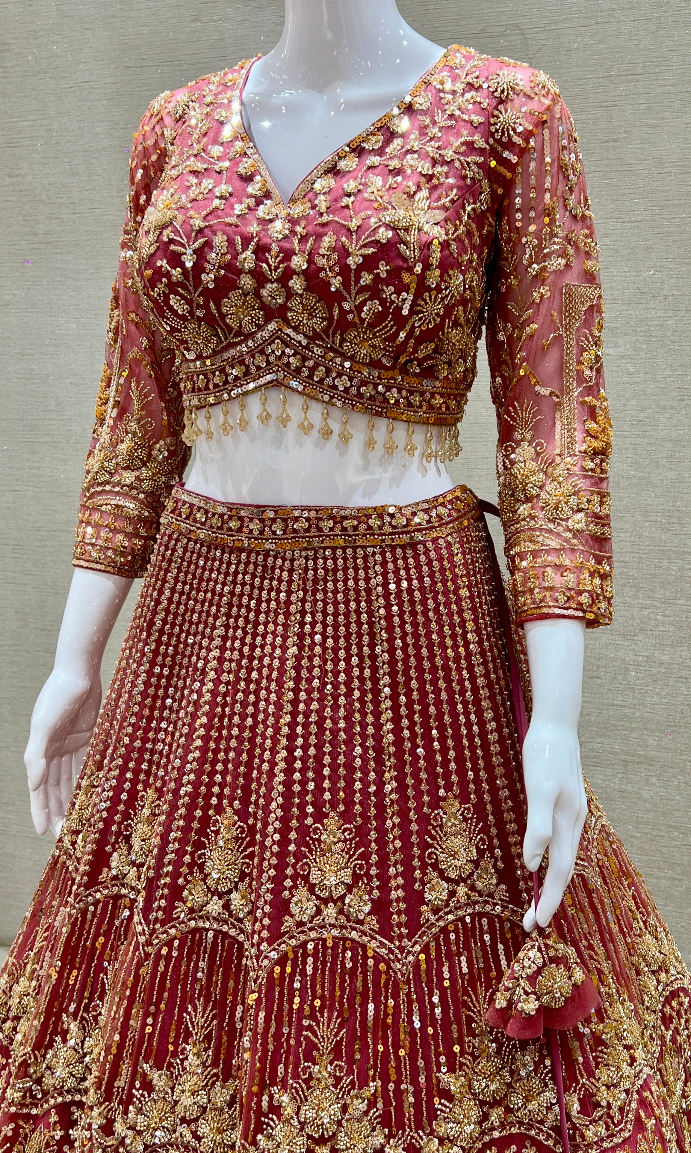 Onion pink Lehenga