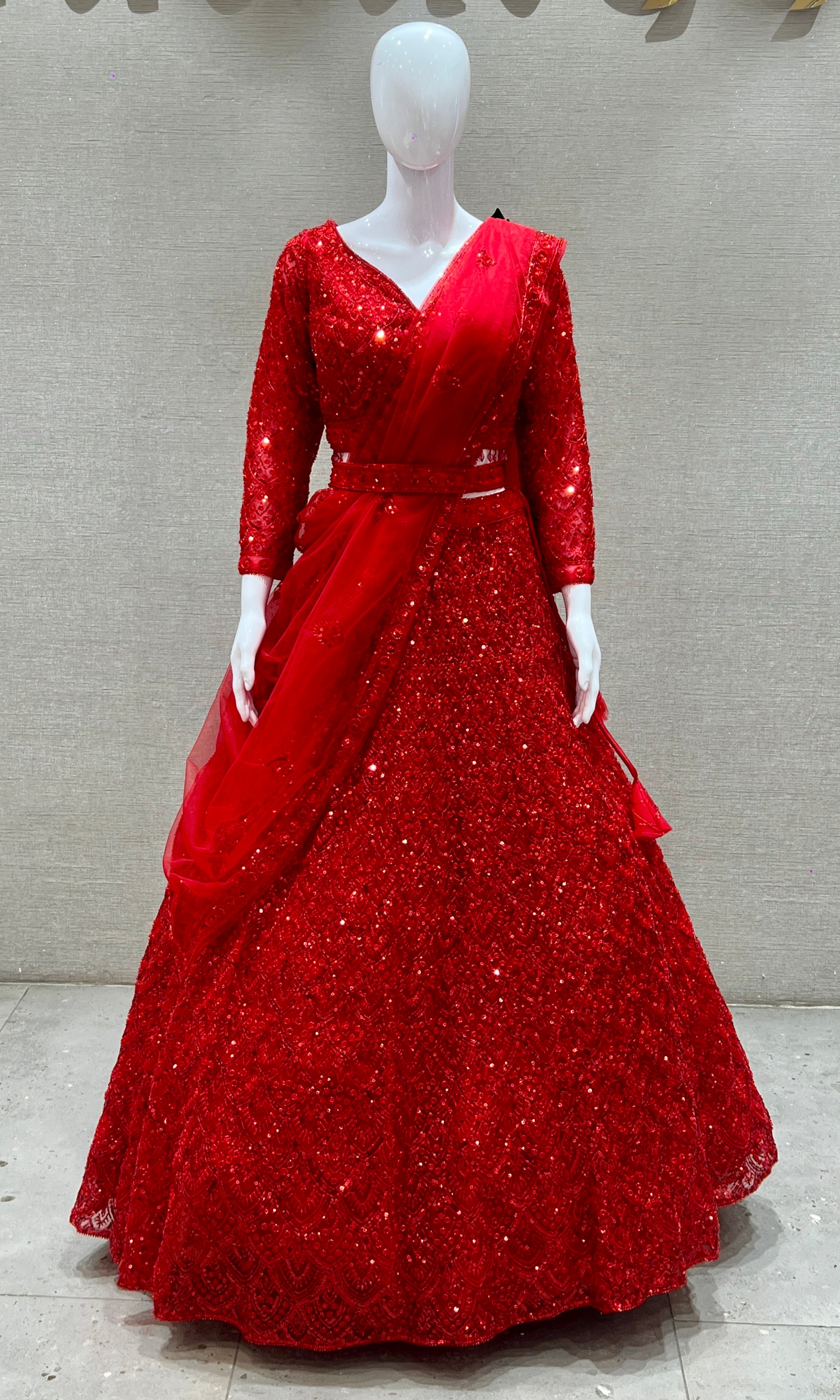 Red Lehenga
