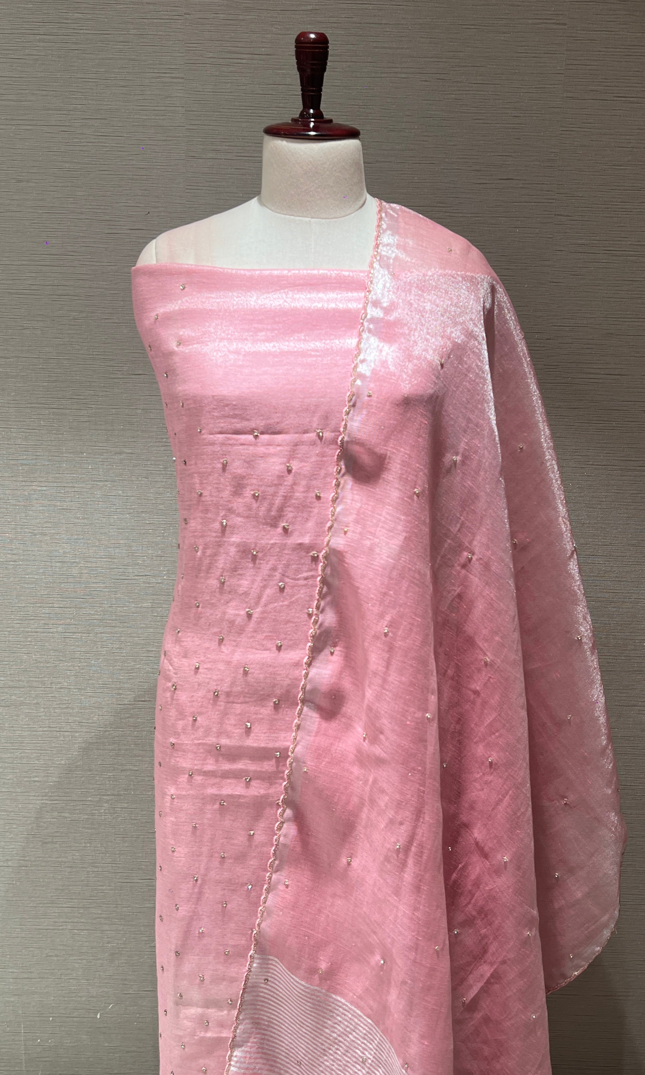 Onion pink dress material