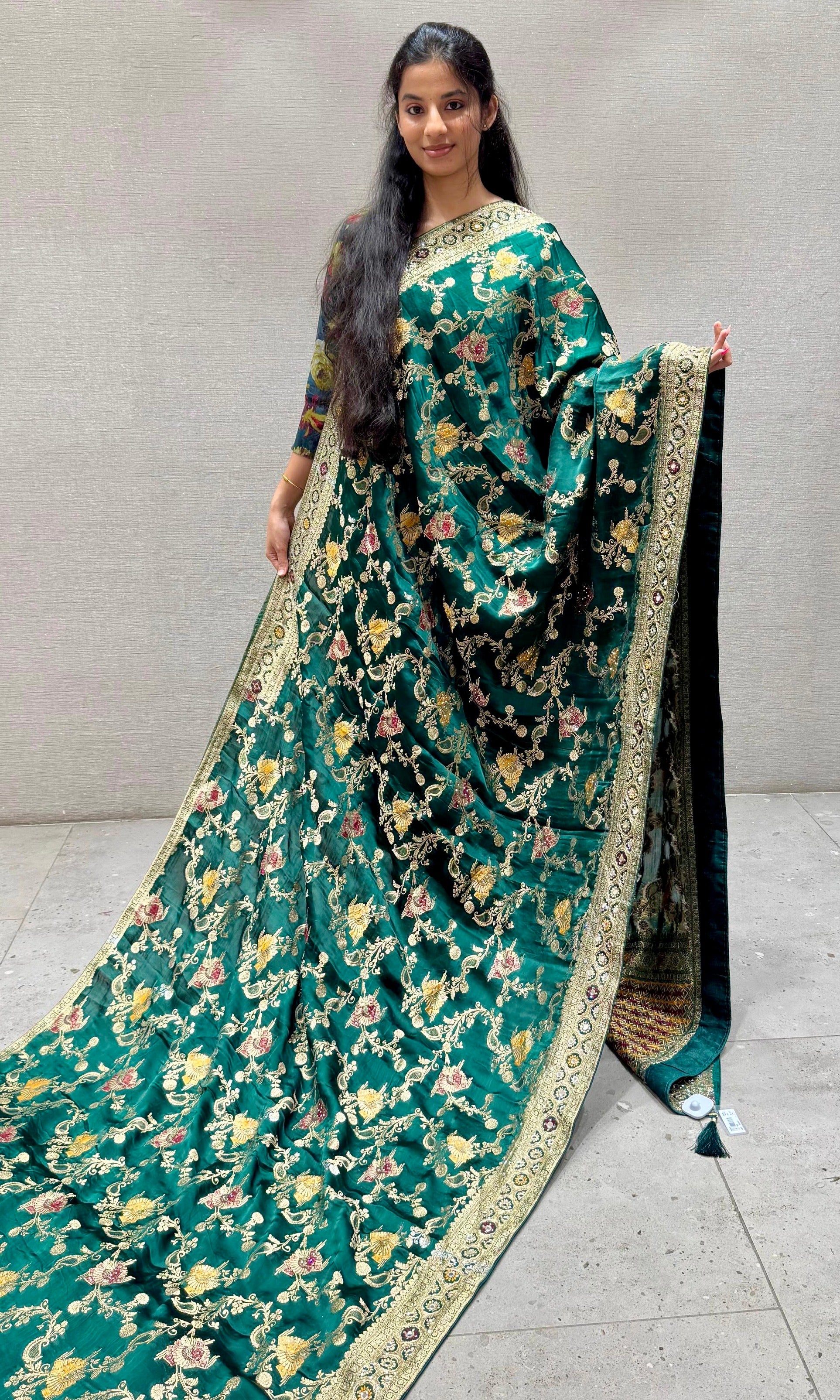 Green saree
