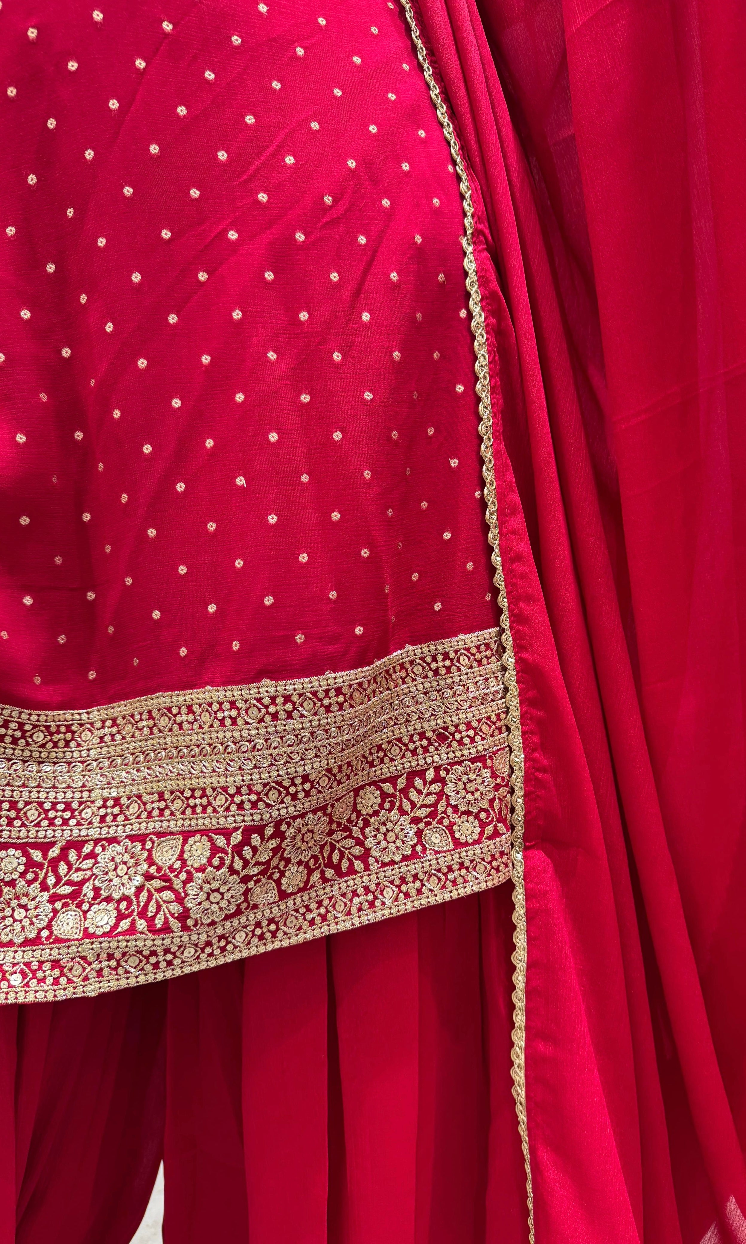 Ruby Radiance Sharara Set