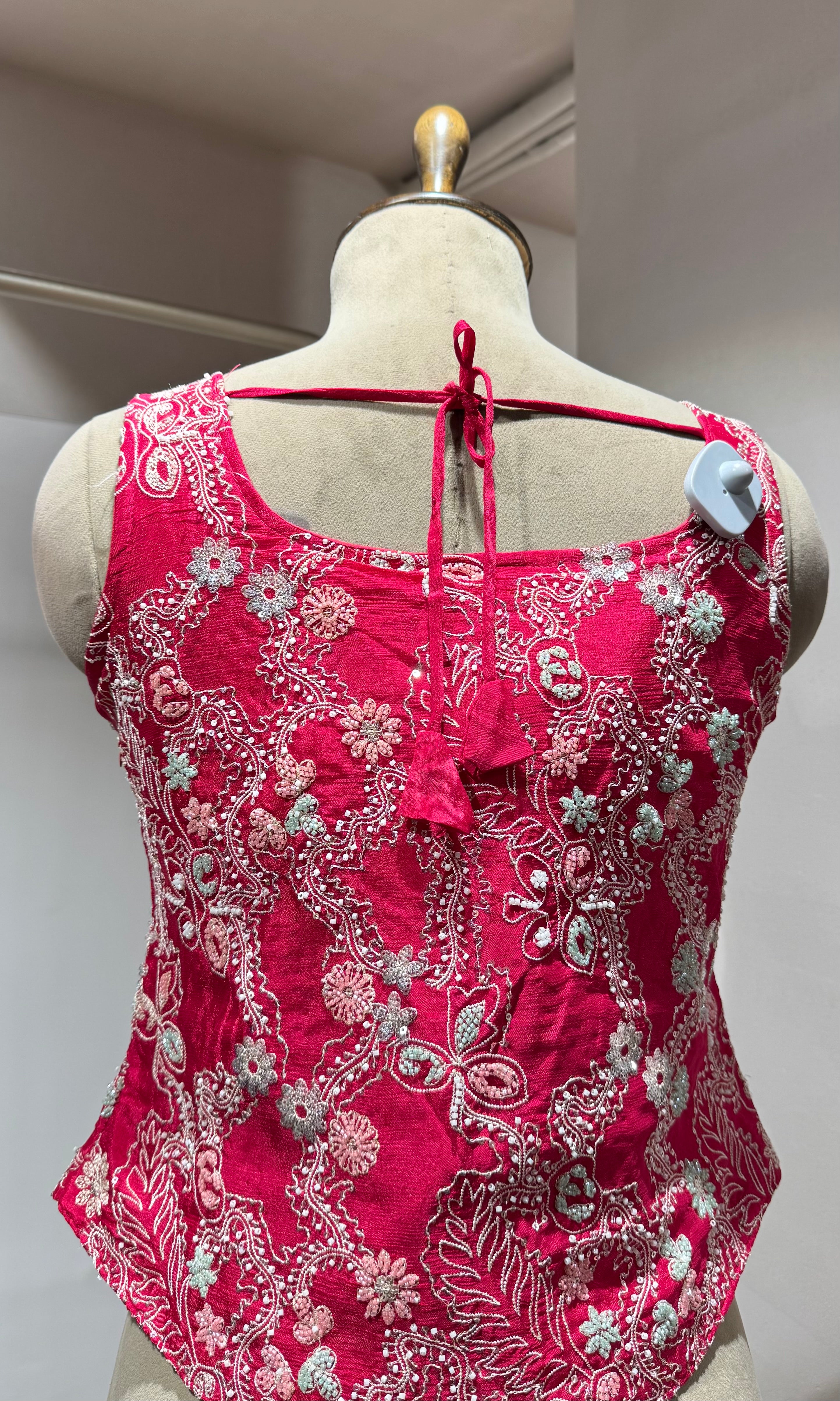 RANI PINK PALAZOO WITH EMBROIDERY