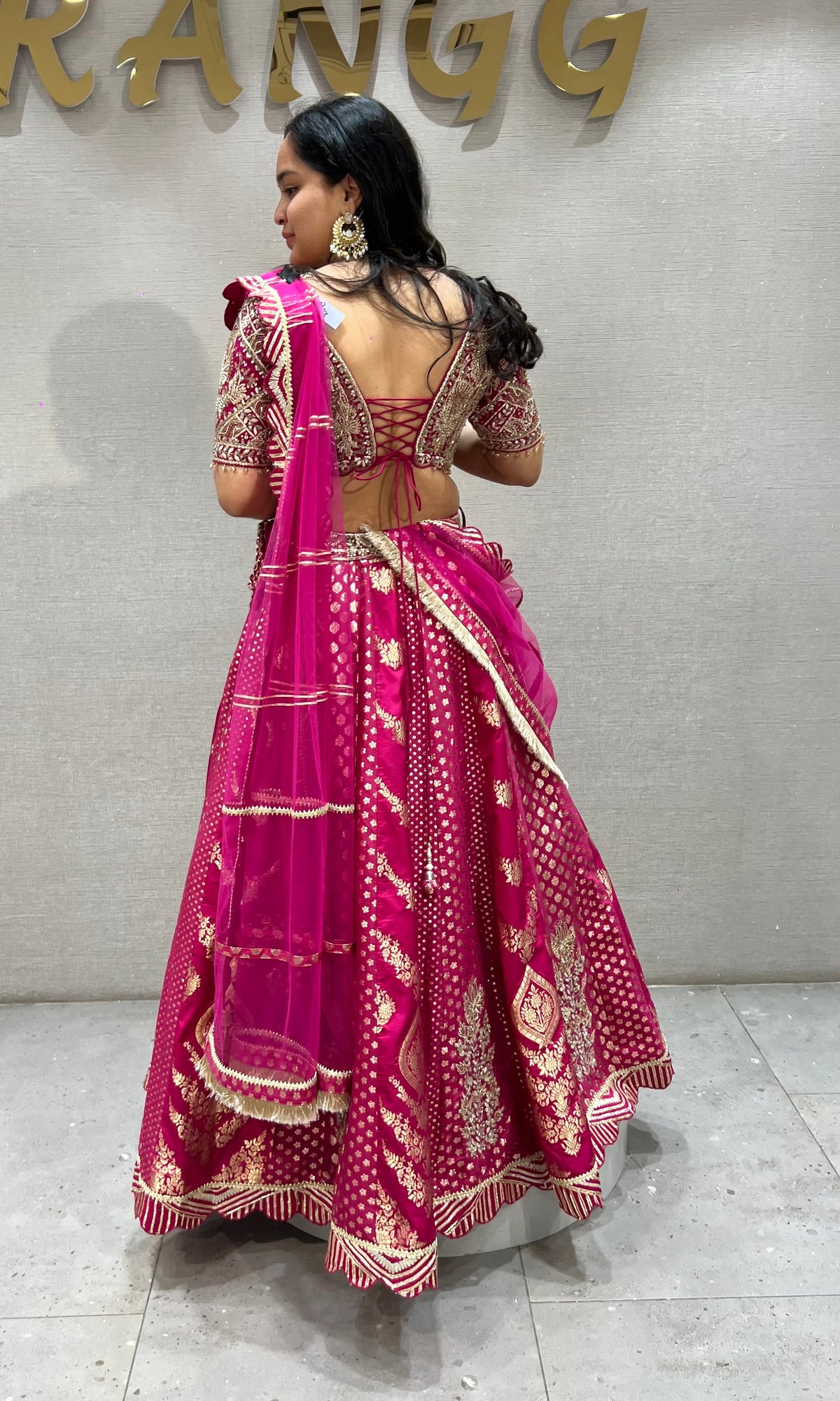 Rani Banarasi Golden Intricate Embroidered Lehenga