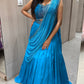 💙P Blue (#copper sulfate blue) Lehenga with attached drape dupatta💙