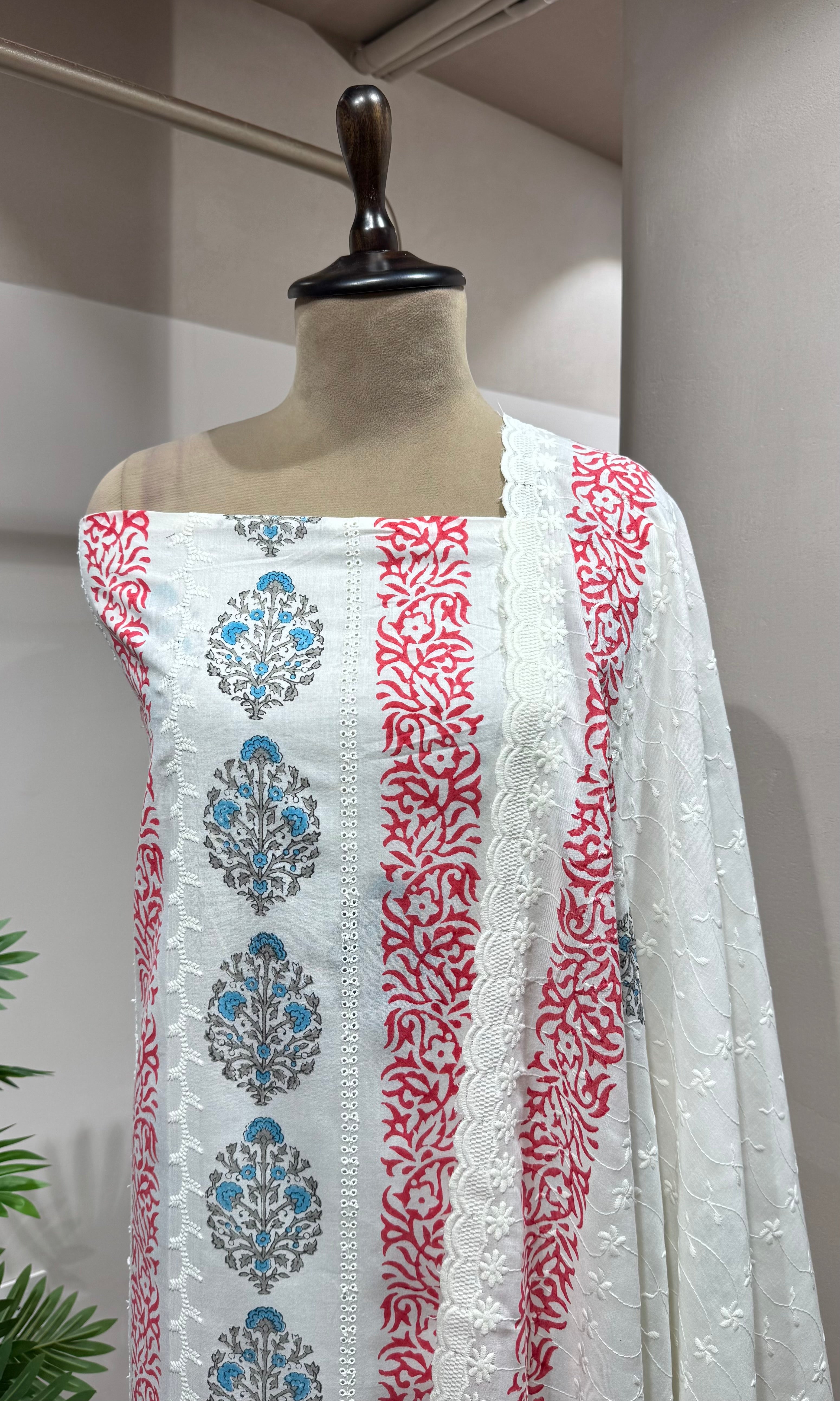 PINK Pure Cotton Printed dress material