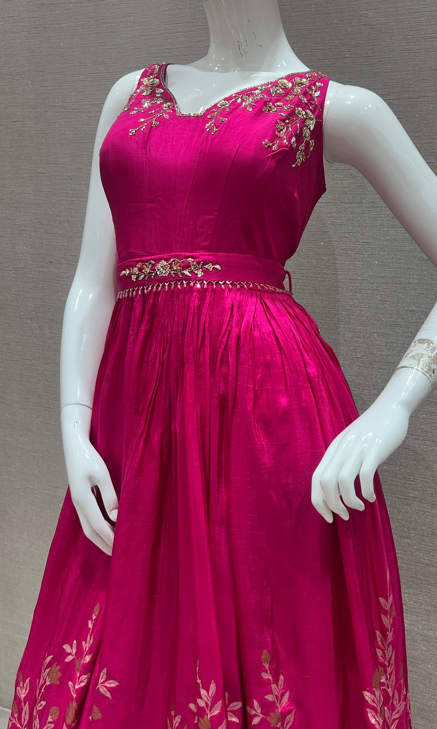 🌺Pink Anarkali long frock🌺