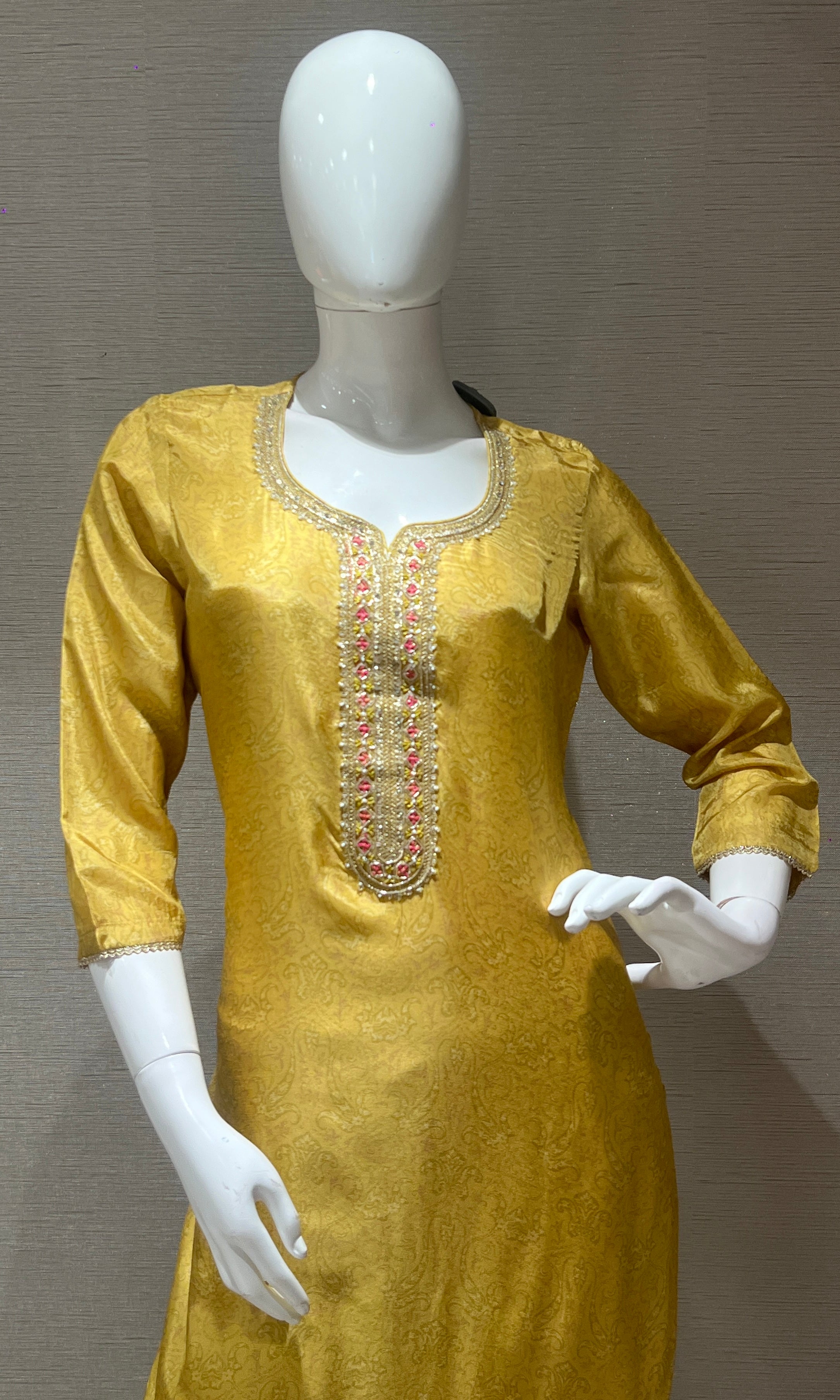 Light yellow kurta set