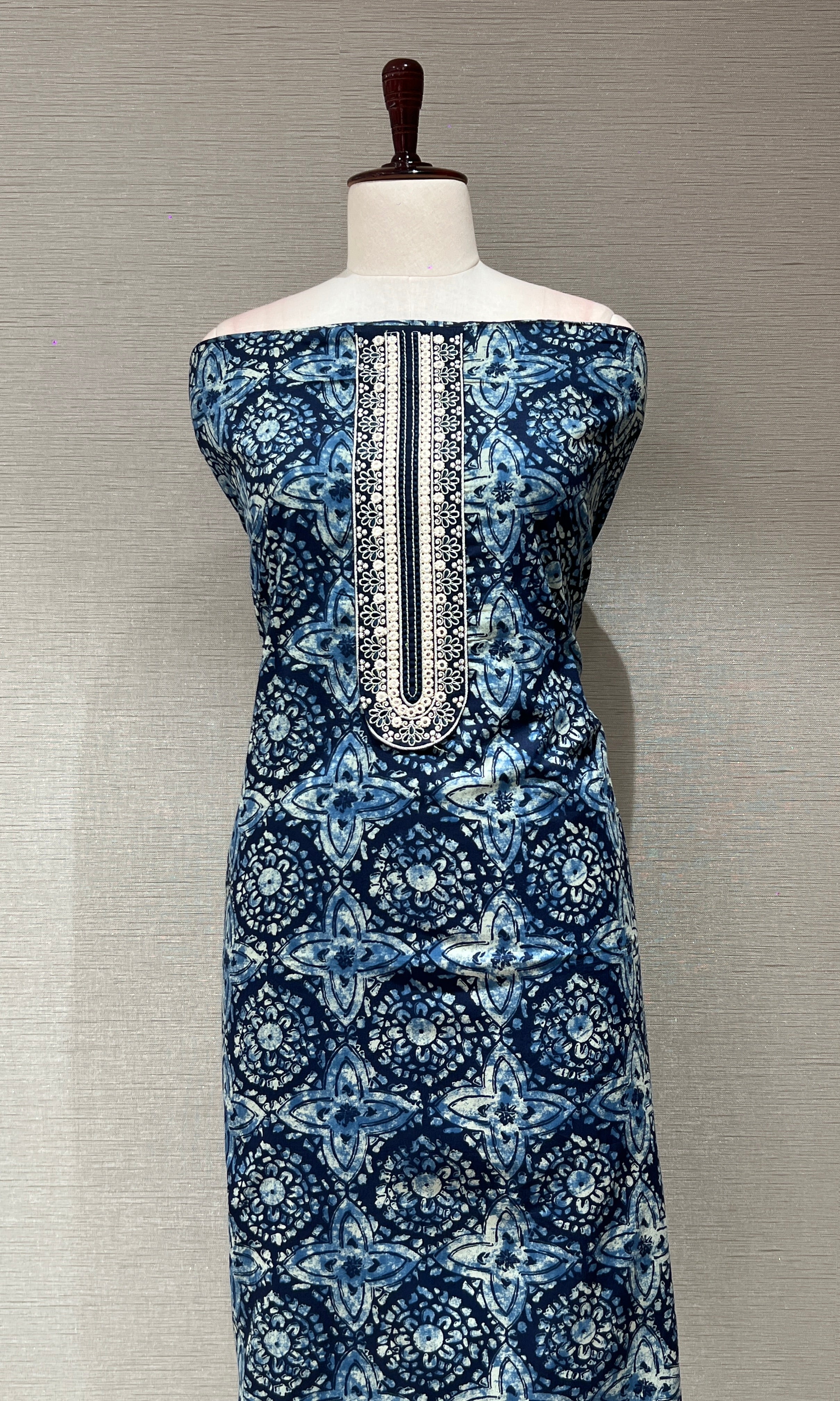 Blue dress material