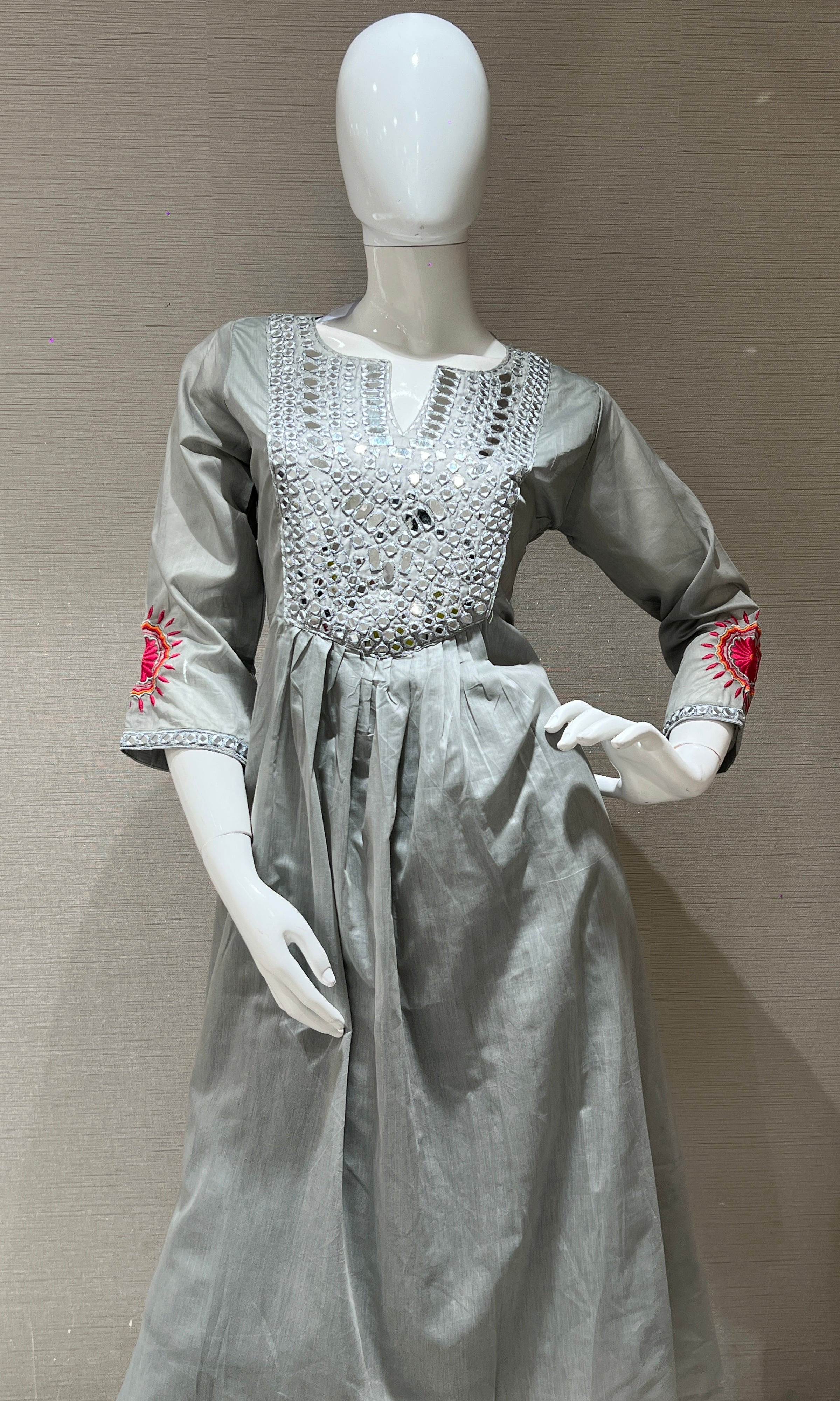 Grey Anarkali