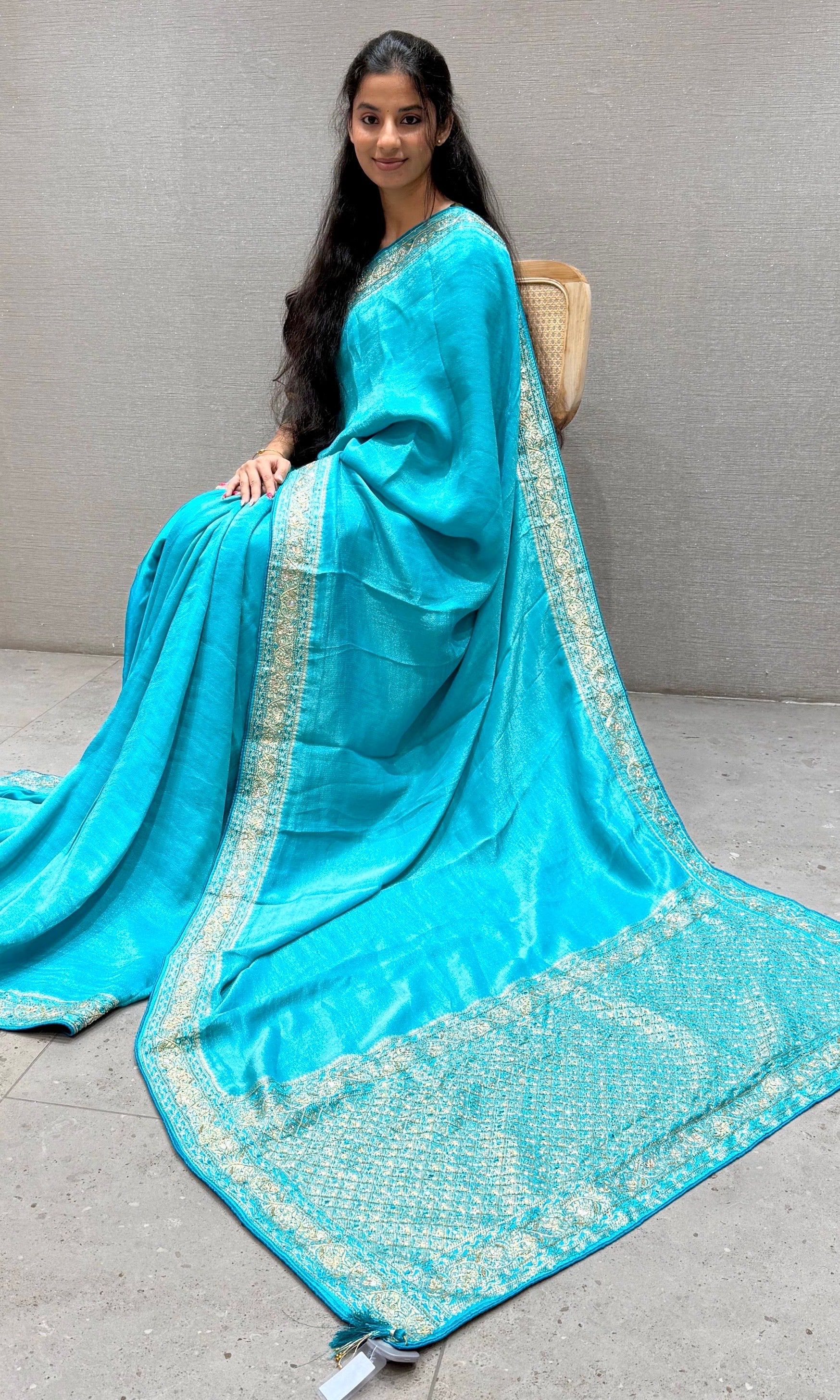 Blue saree