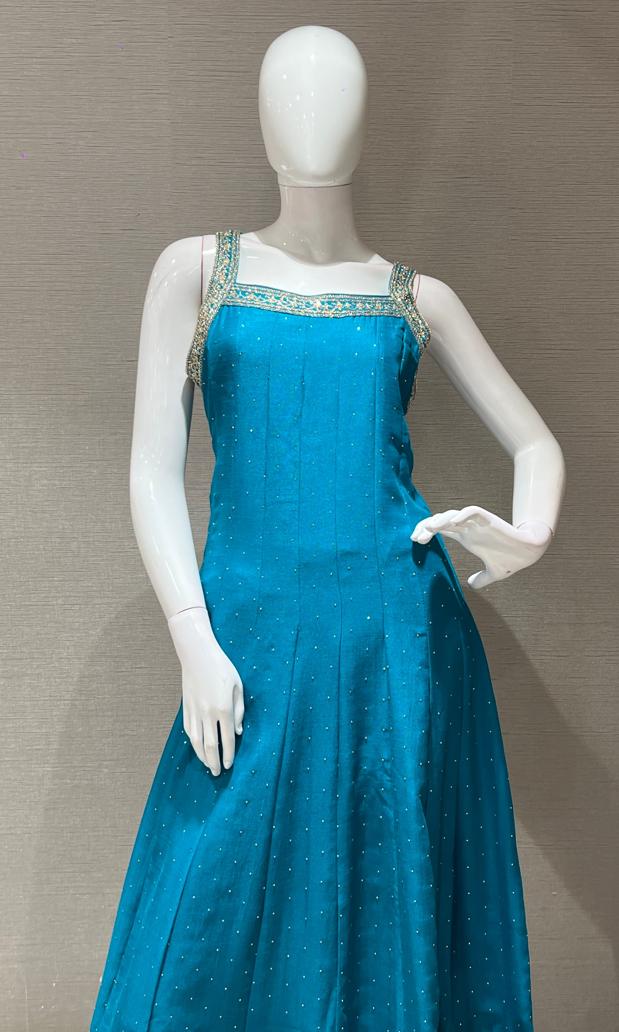 Rama blue gold Ethnic kurta set