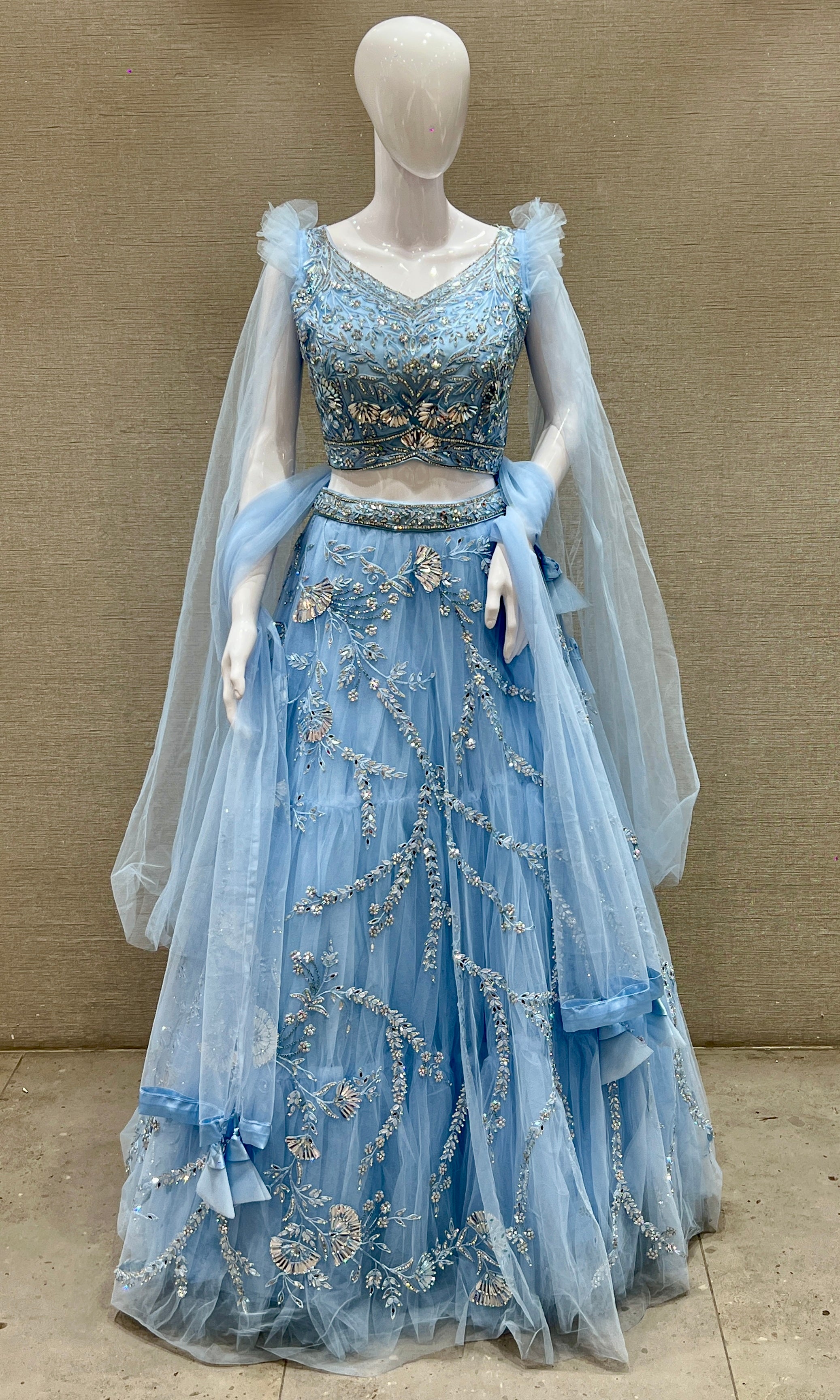 Light blue Lehenga