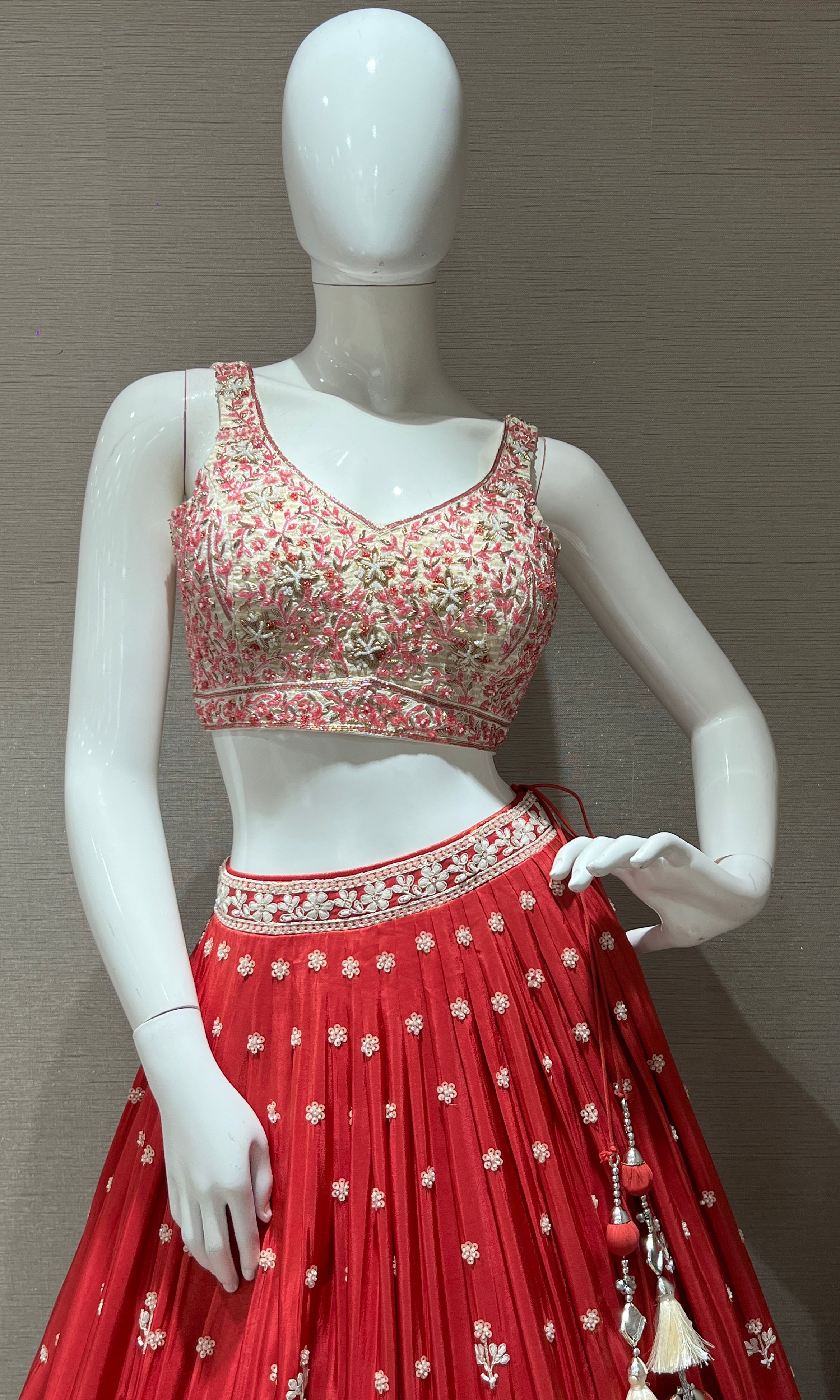 Rust orange Lehenga