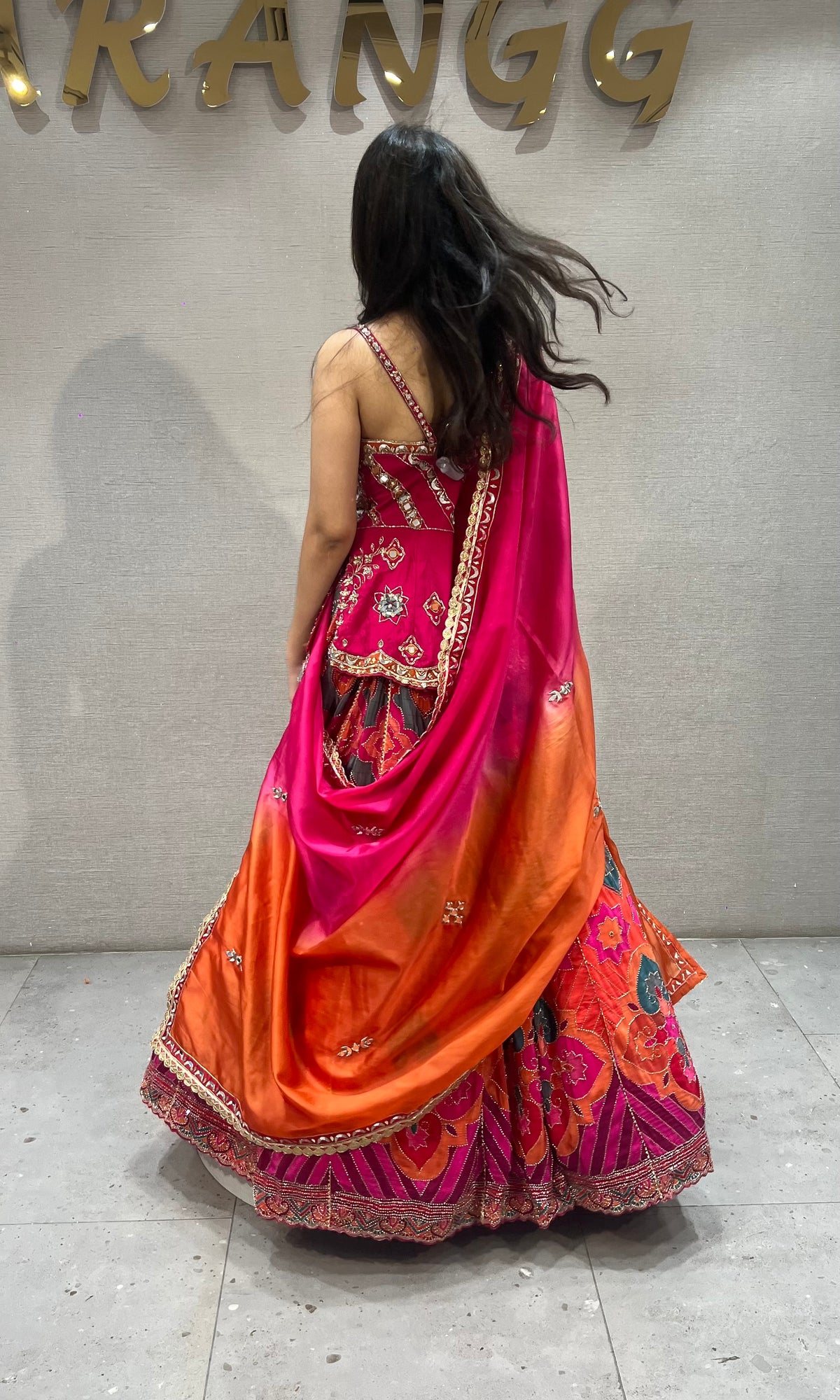 Rani Multi Color Patola Print Silk Lehenga Choli Set