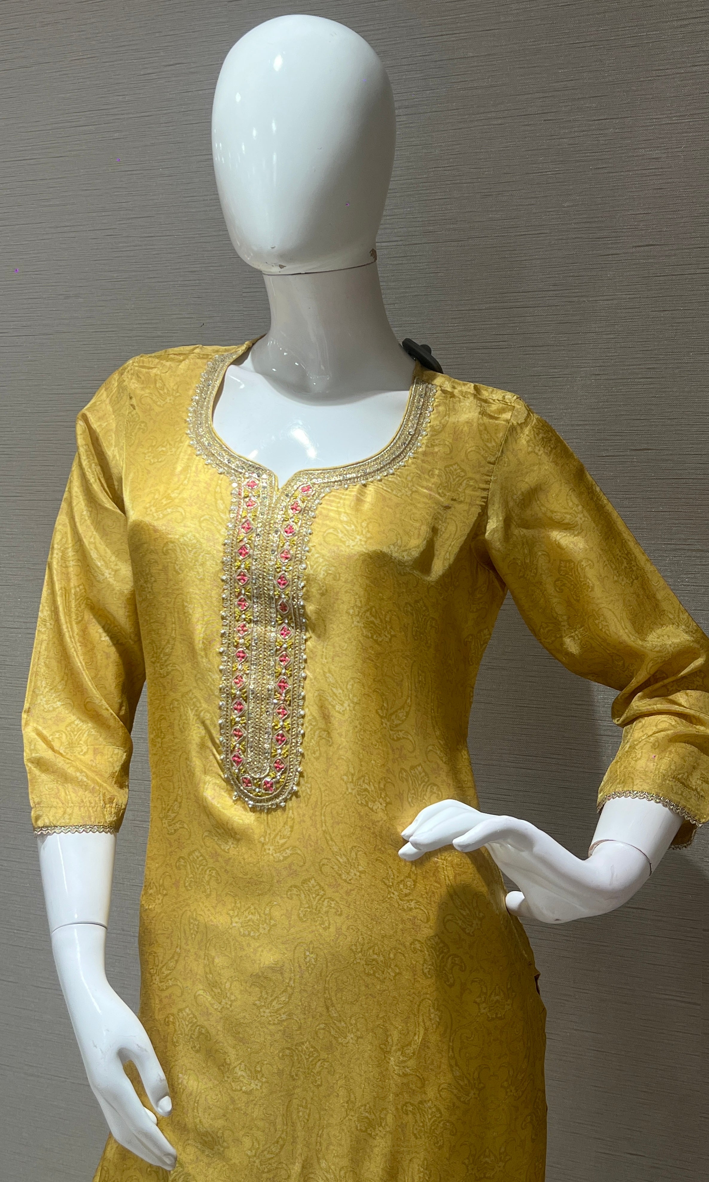 Light yellow kurta set