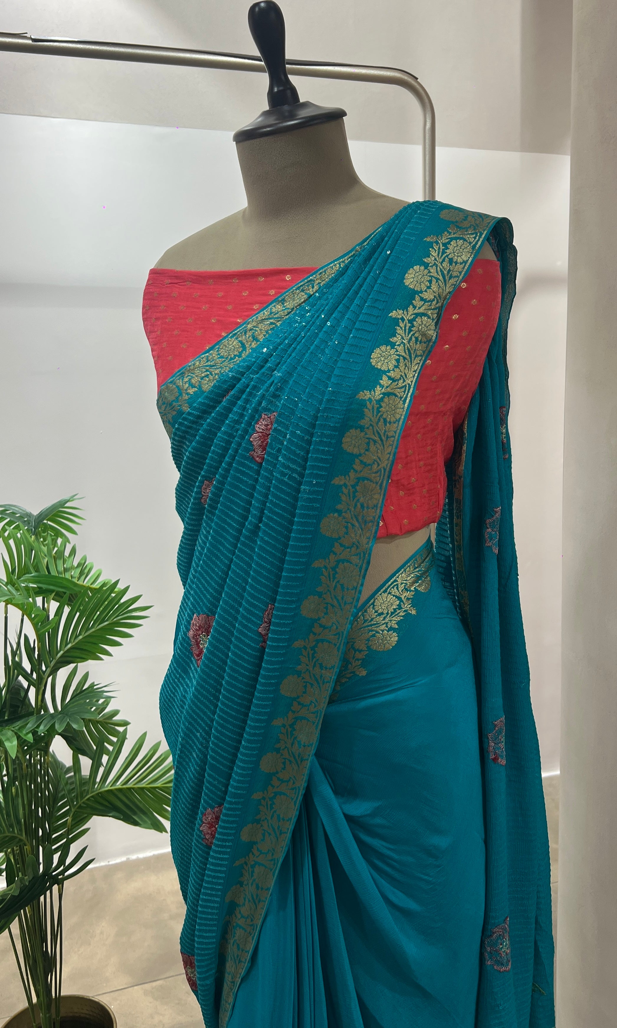 Rama FLORAL FANCY SAREE