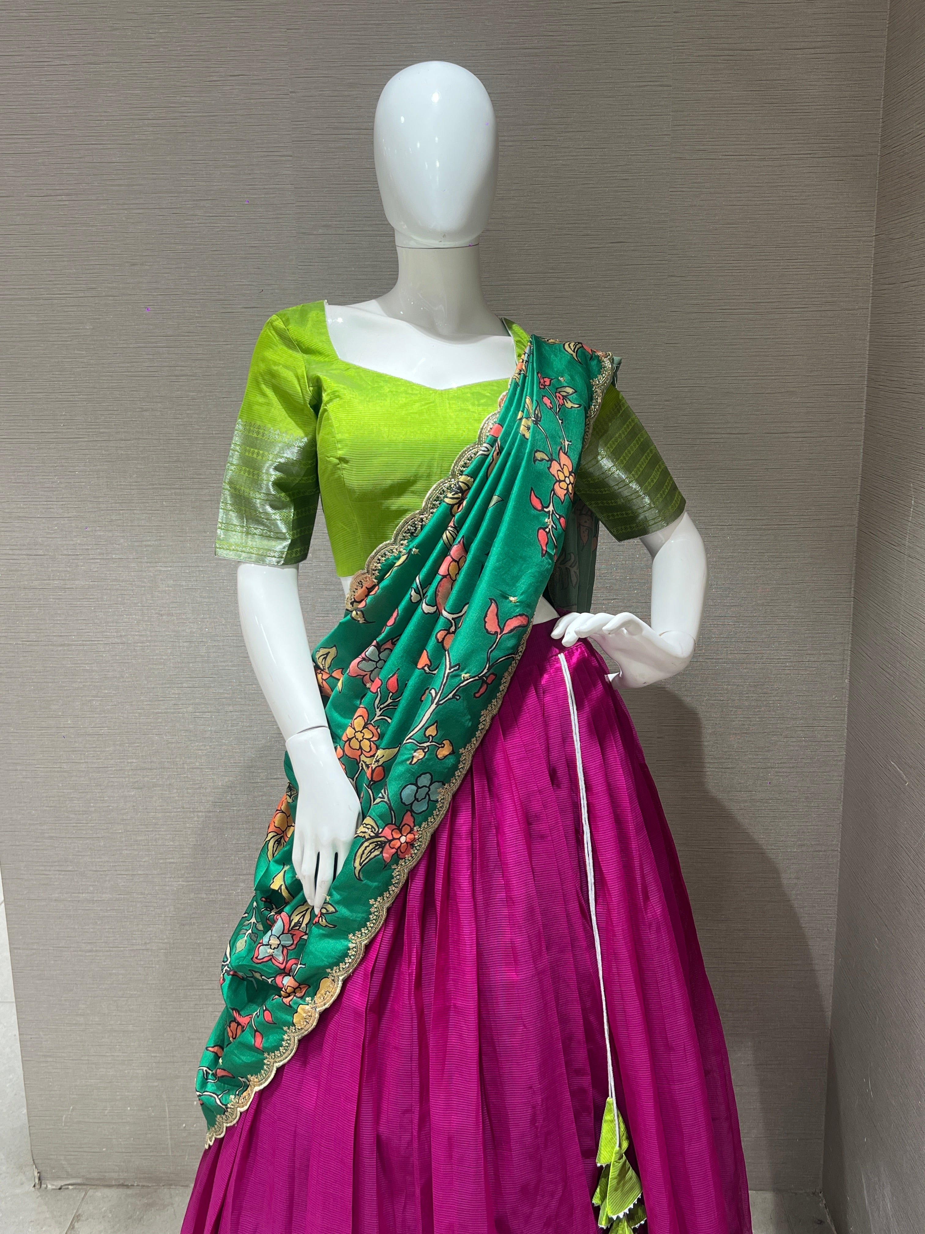 Wine Lehenga