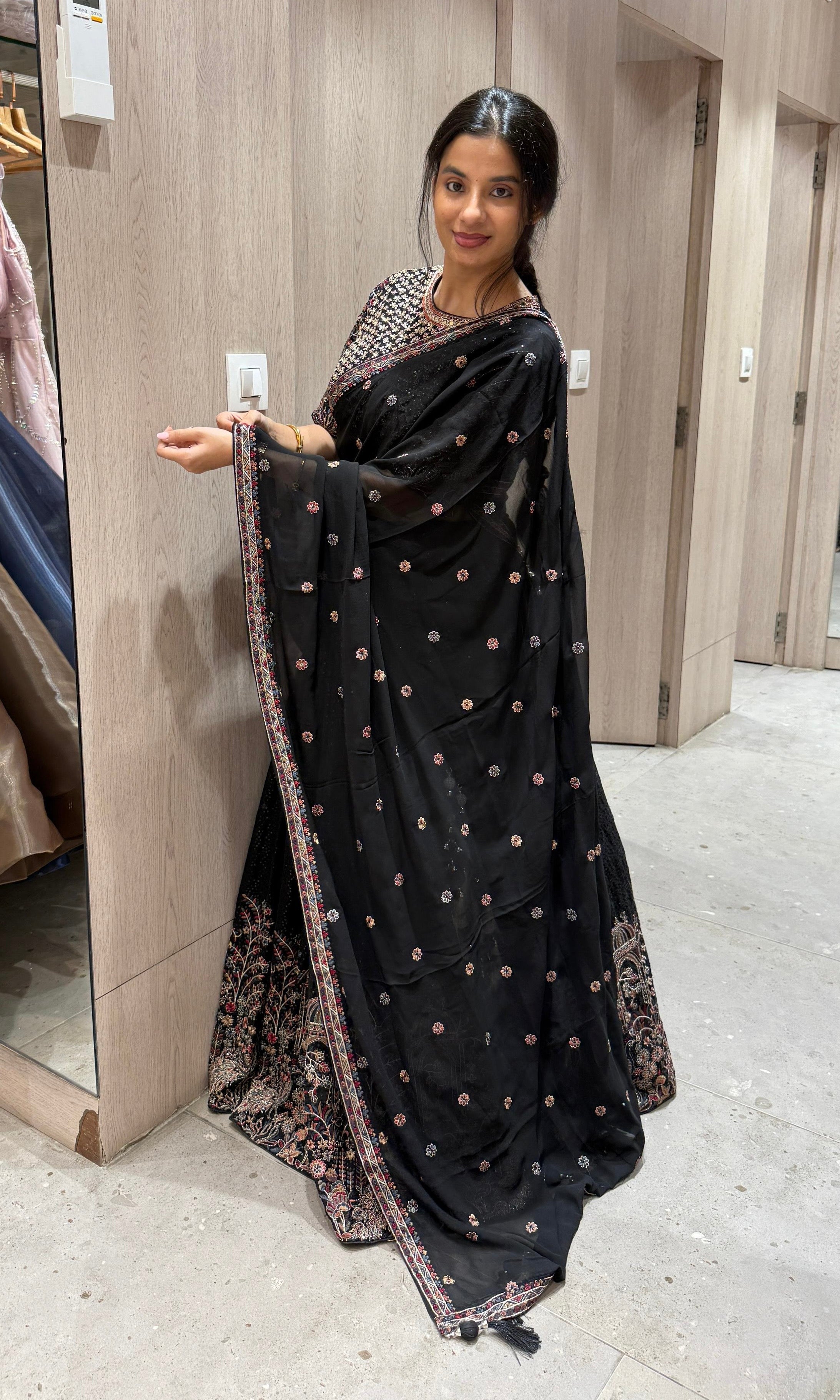Elegant Black embellished Lehenga