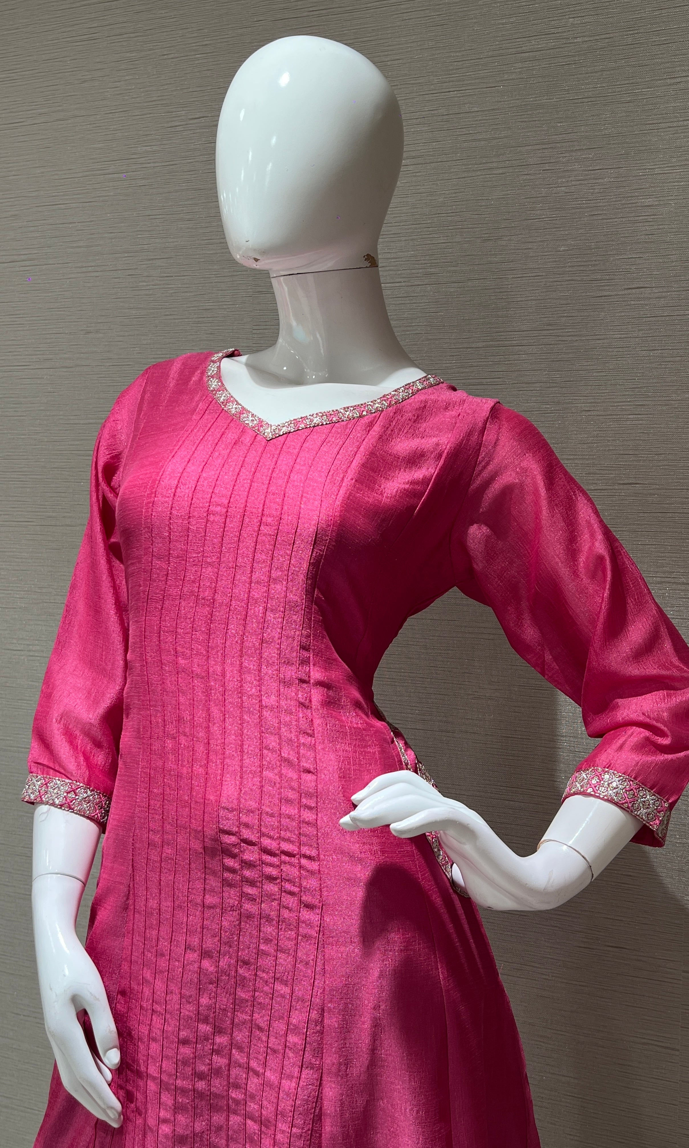 Pink Embroidered Kurta Set