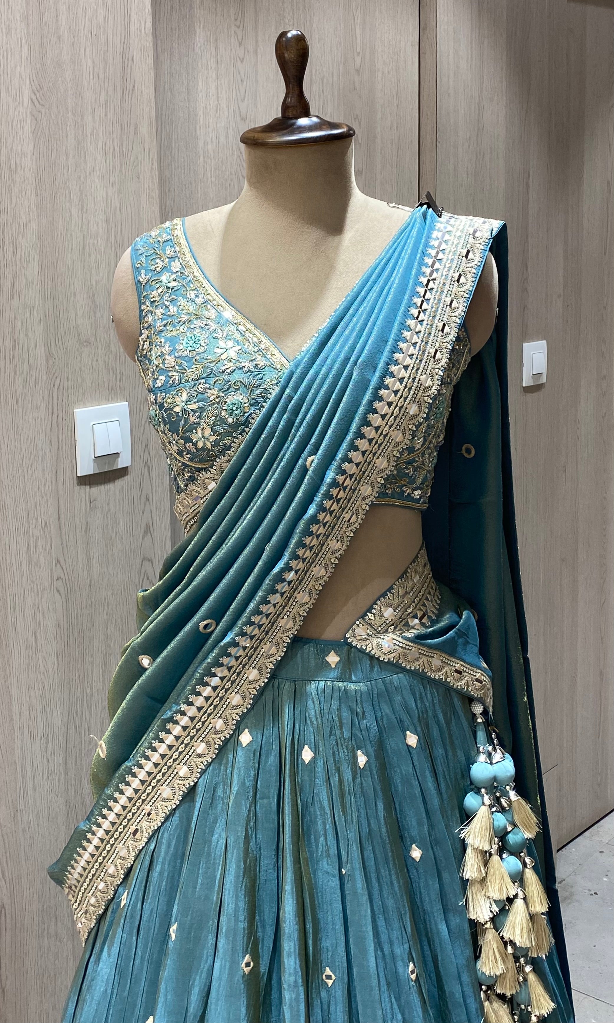 Sea green Lehenga