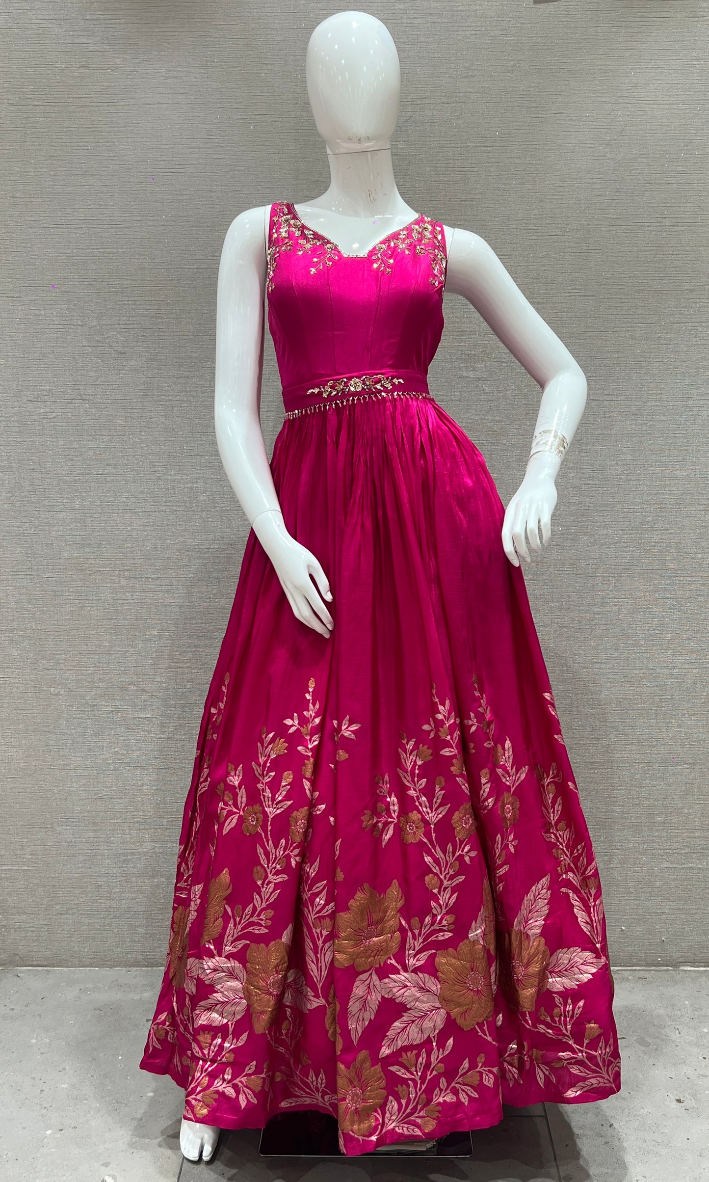 🌺Pink Anarkali long frock🌺