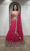 Rani Pink Intricate embroidered Lehenga