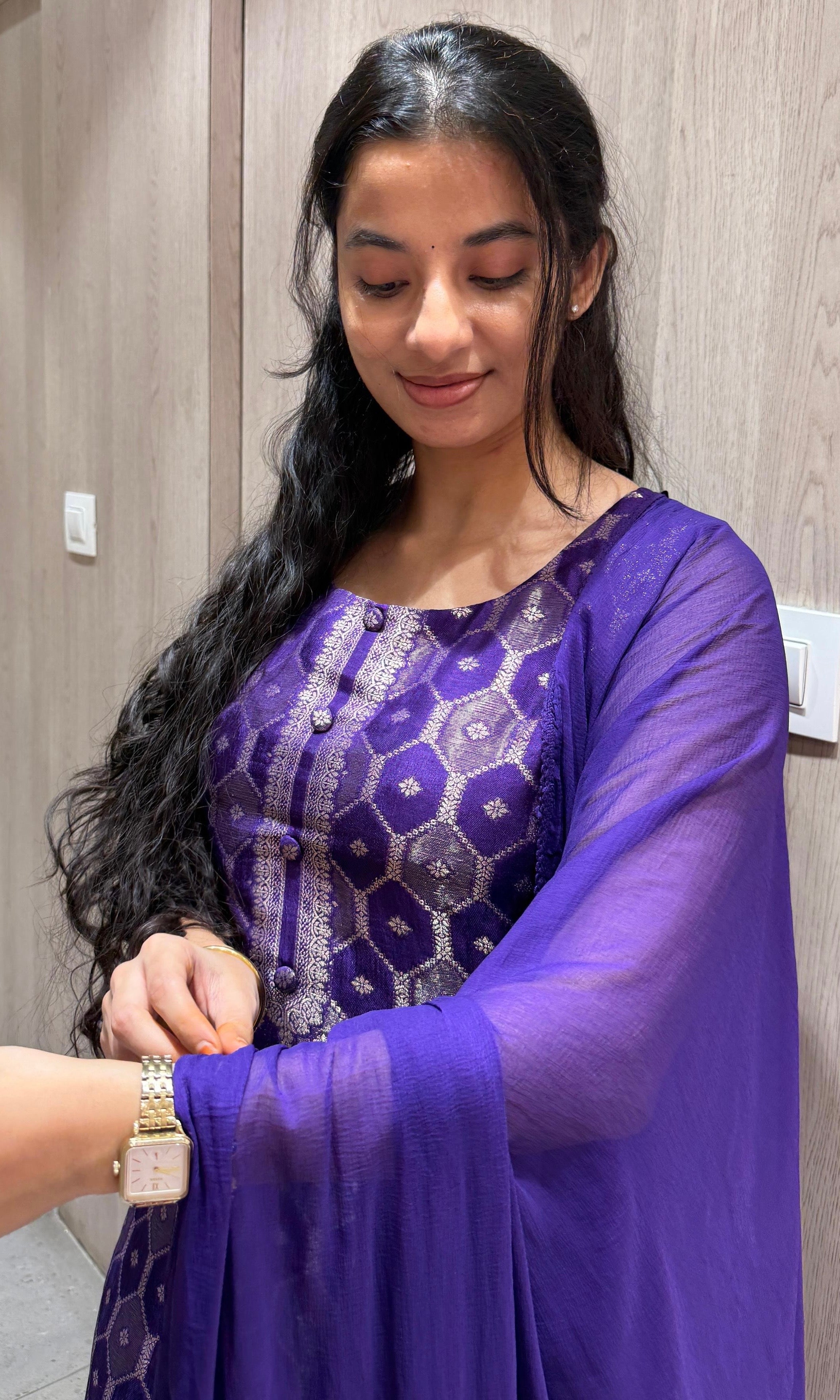 Purple kurta set