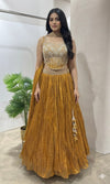 RUST LEHENGA CORSET BLOUSE LEHENGA