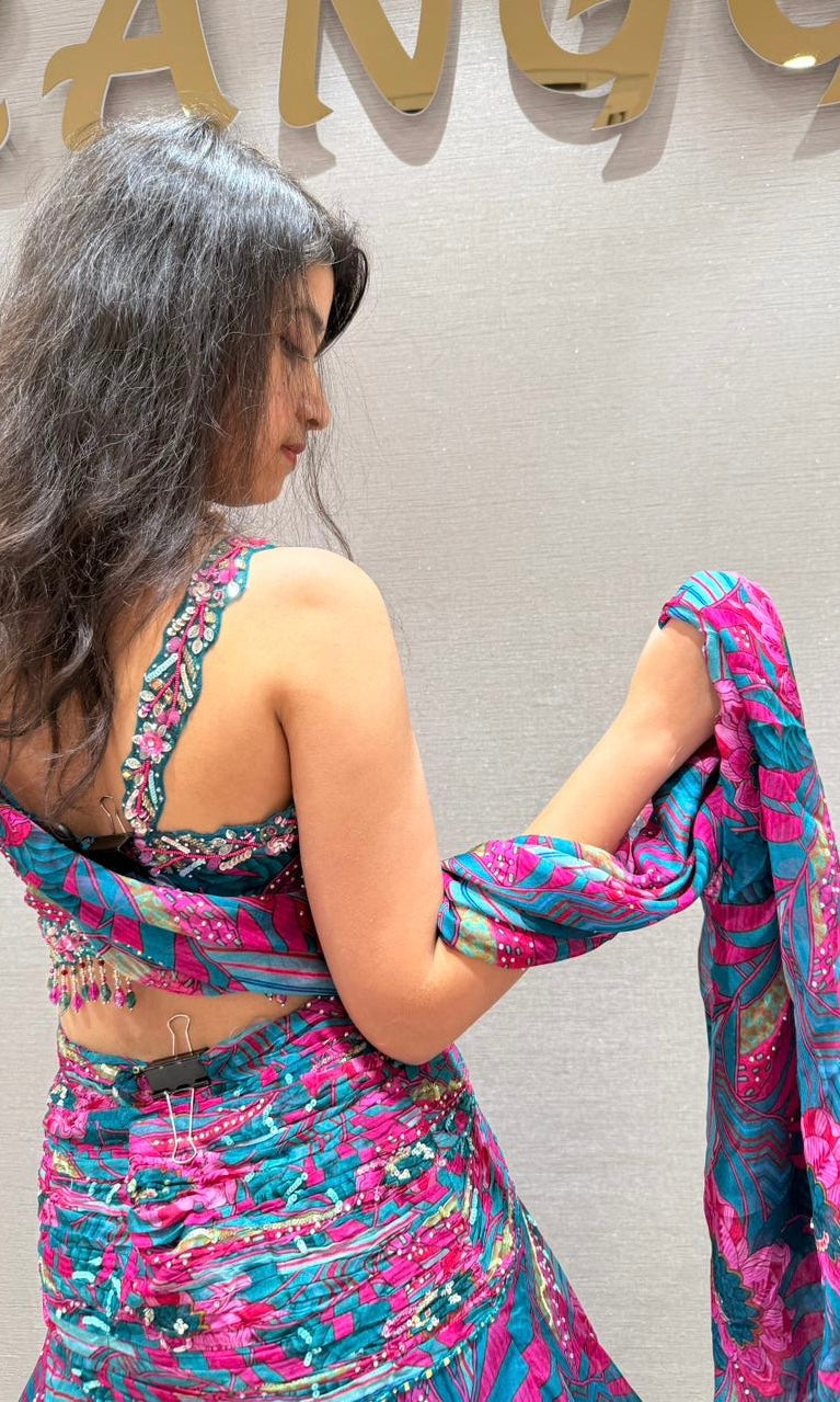 Light blue Lehenga