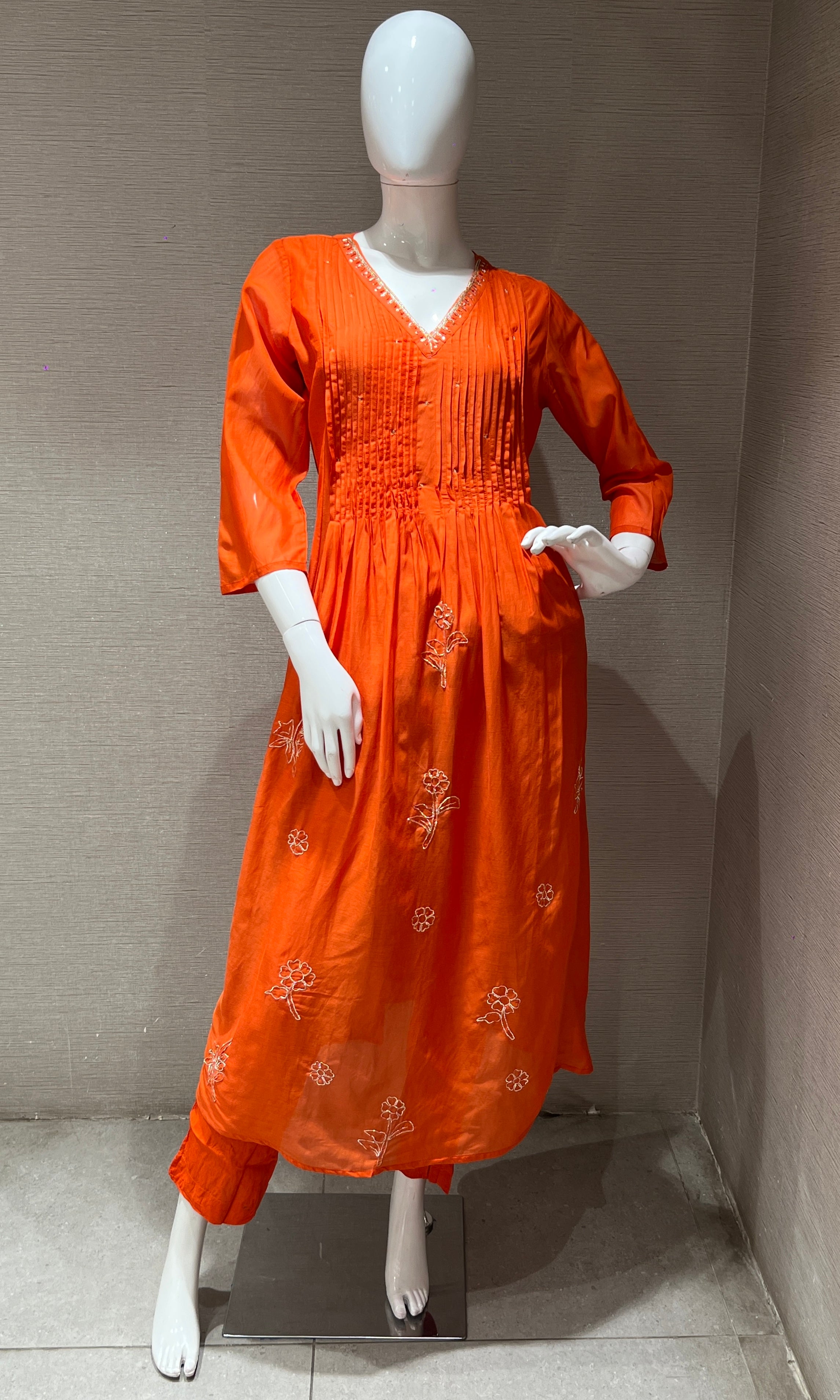Orange kurta set