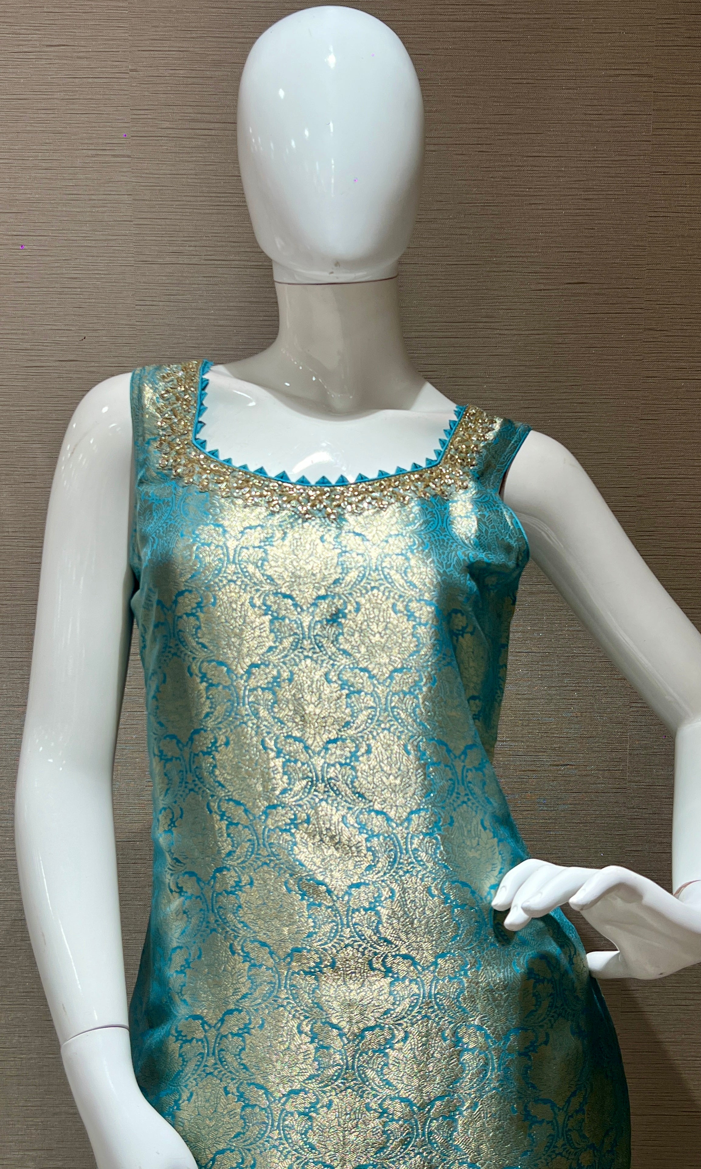 Sea blue kurta set