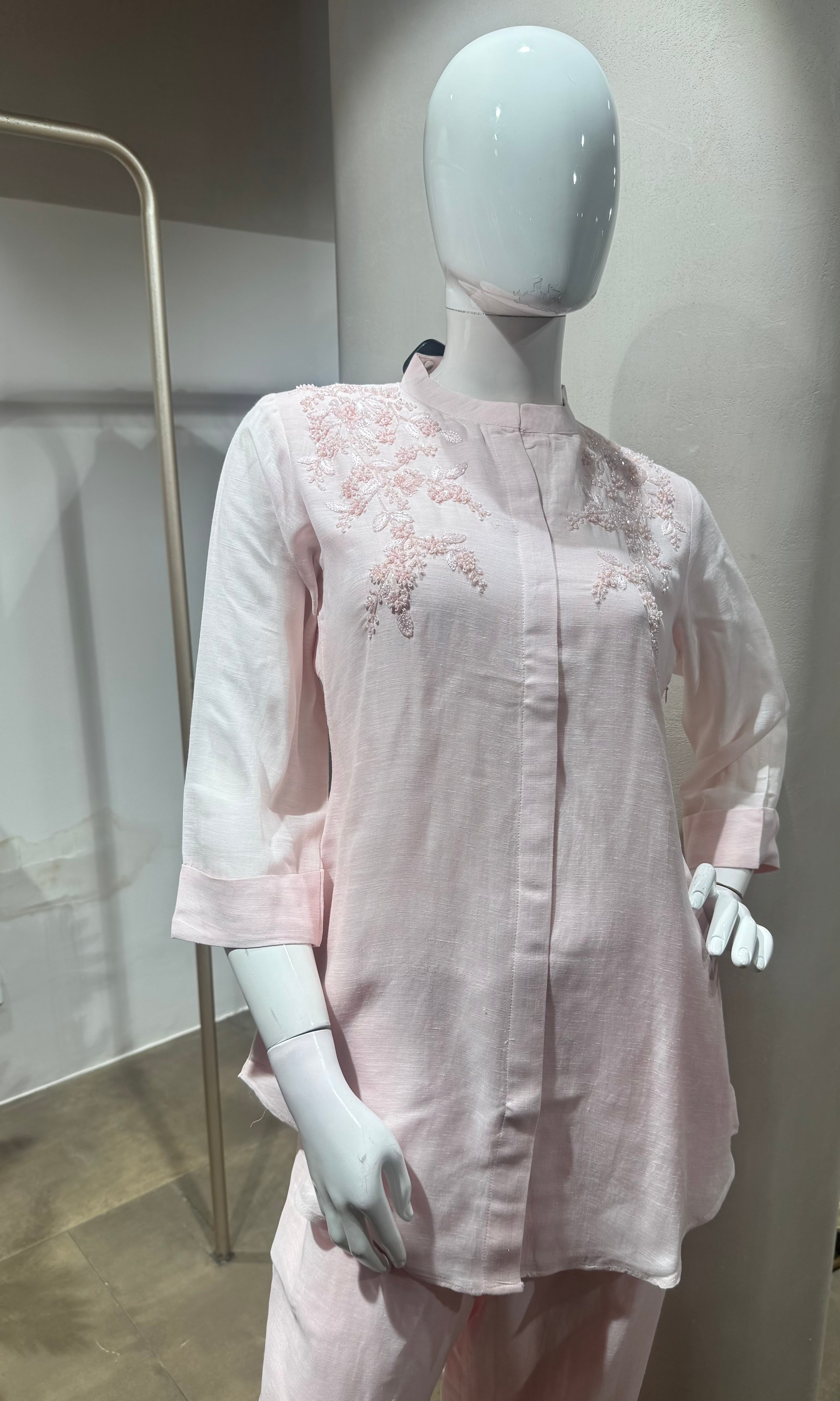 Blush Pink Embroidered Co-ord Set